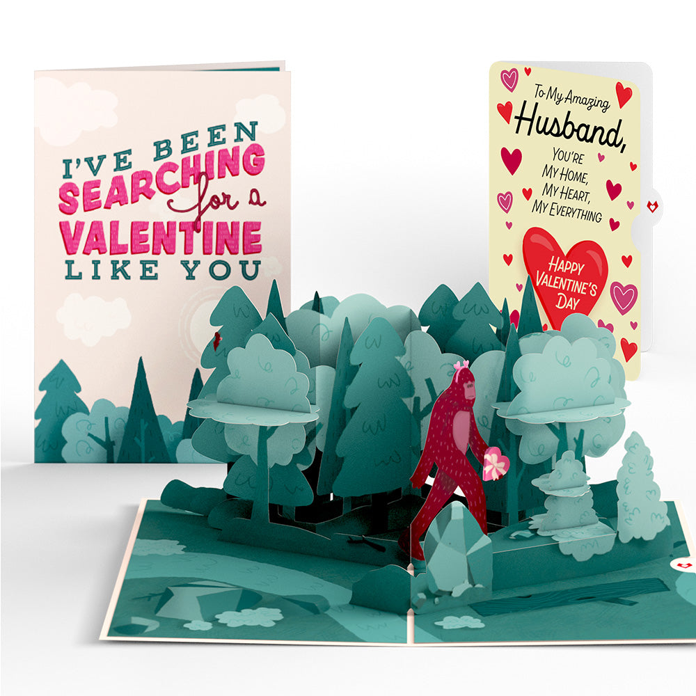 Searching for a Valentine Like You Bigfoot Valentine Pop-Up Card and Sentiment Set for Husband、mySite、solidvoid