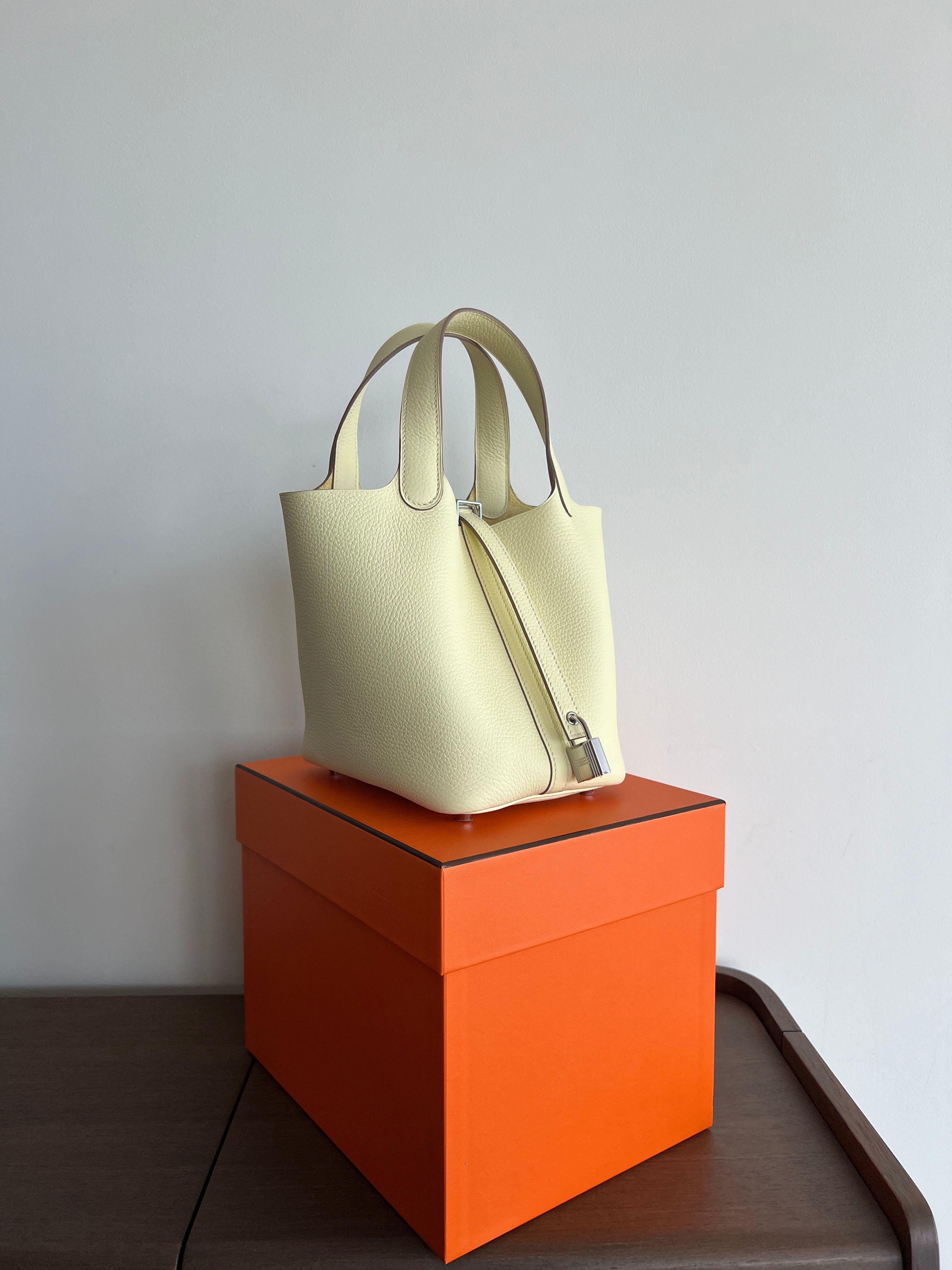 Hermès Picotin 18cm Jaune Milton Clemence PHW、mySite、garminoutage.com