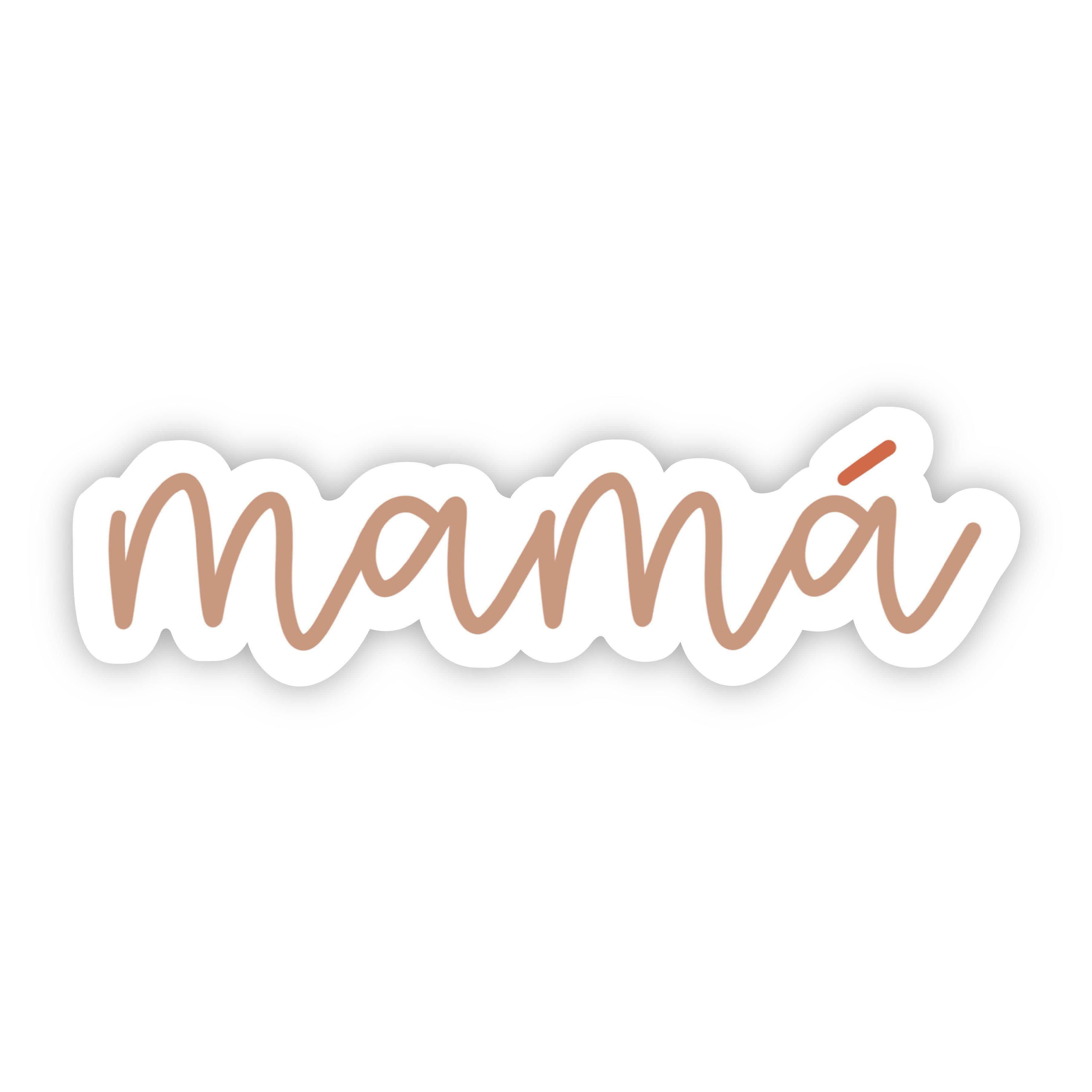  Mama Orange Cursive Sticker、mySite、elrpsem3k