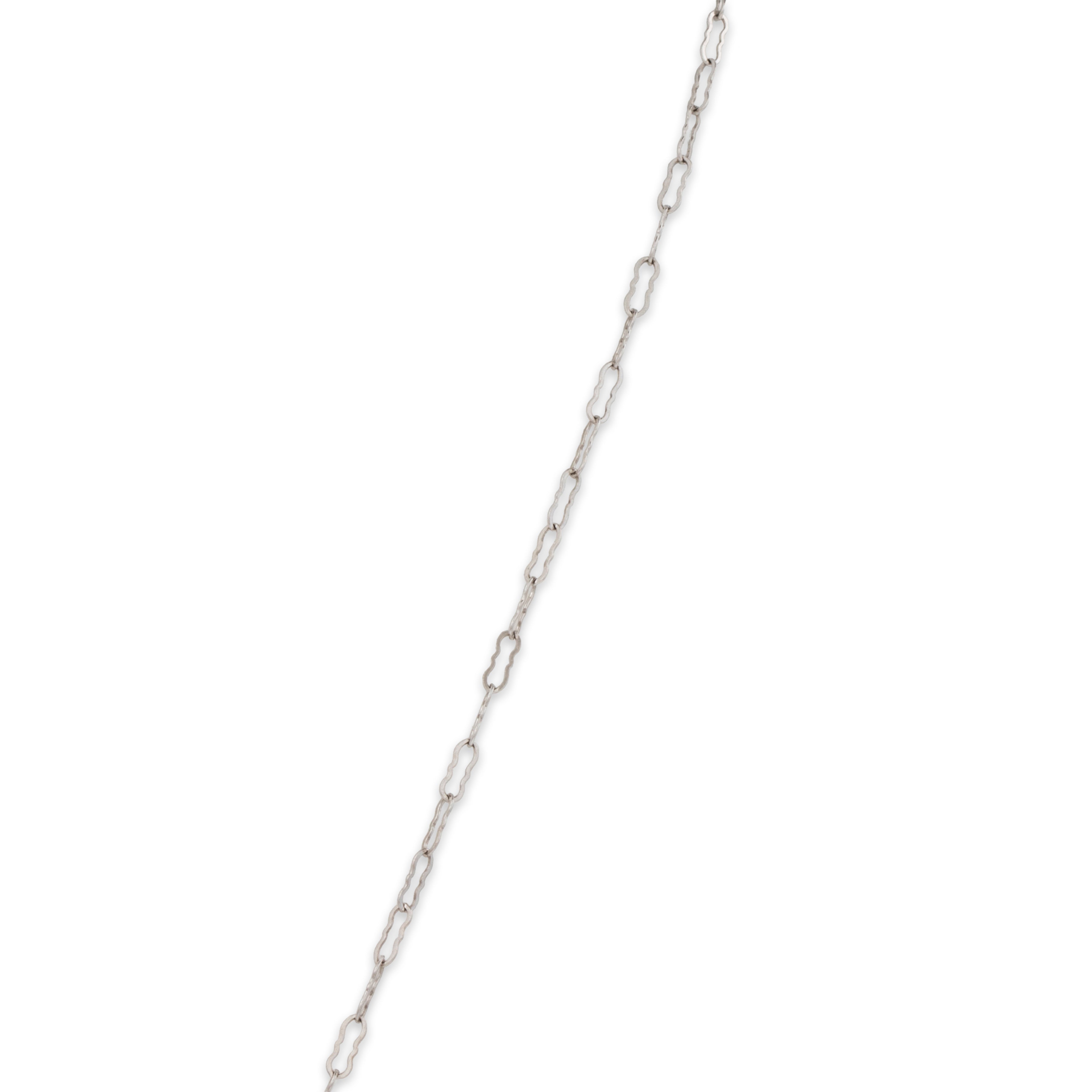 Antique Art Deco 10k White Gold Blue Glass Architectural Necklace 15、mySite、hinf8tx79