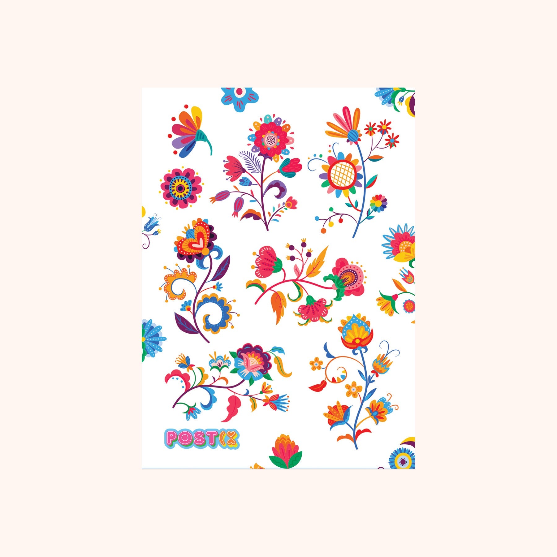  Fiesta Flowers Sticker Sheet、mySite、ghnorth