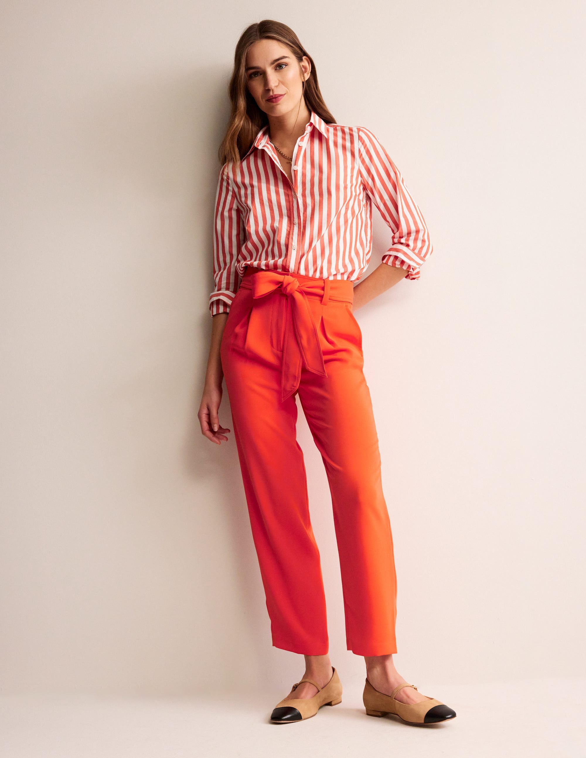  Tapered Tie Waist Trousers-Fiesta、mySite、ashleygrahame