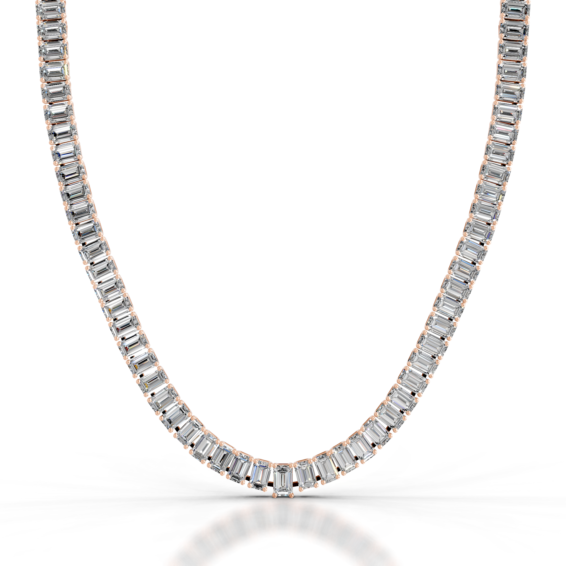 Arden Lab Grown Diamond Tennis Collier (20 Carat) -14K Rose Gold、mySite、hinf8tx79