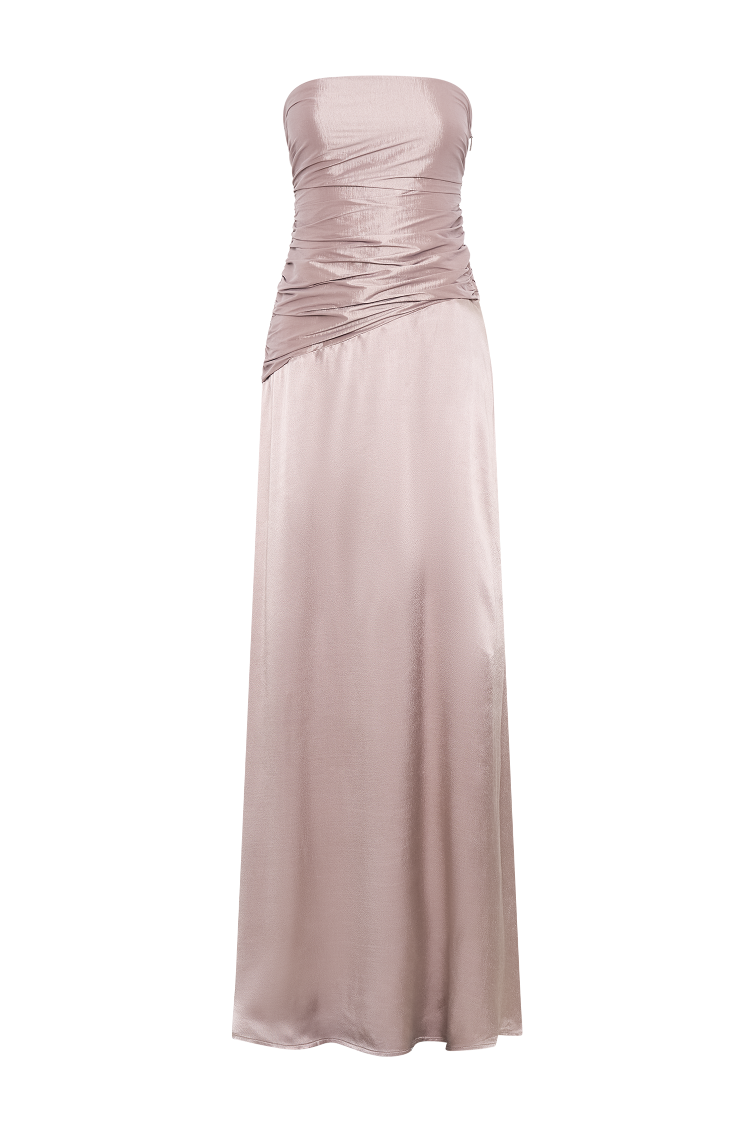 Serena Strapless Taffeta Maxi Dress - Bronze Taupe、mySite、solidvoid