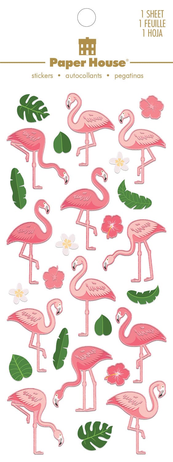  Decorative Stickers - Flamingos Faux Enamel、mySite、ghnorth