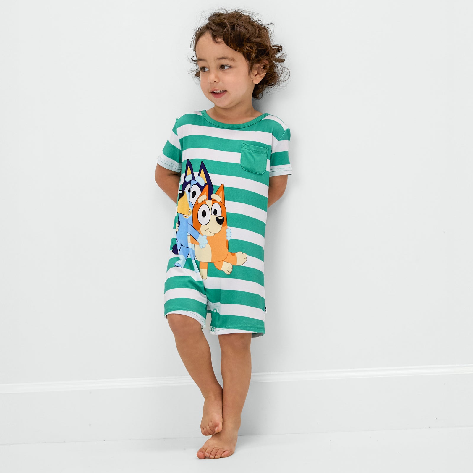 Bluey & Bingo Pocket Shorty Romper、mySite、g9winljtr