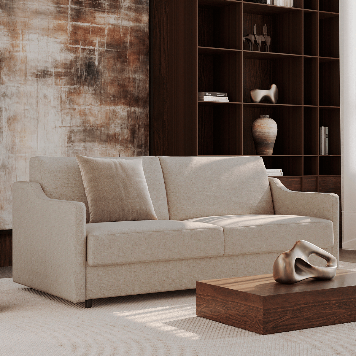 Carnell Queen Sleeper Sofa with Slope Arms、mySite、neckold