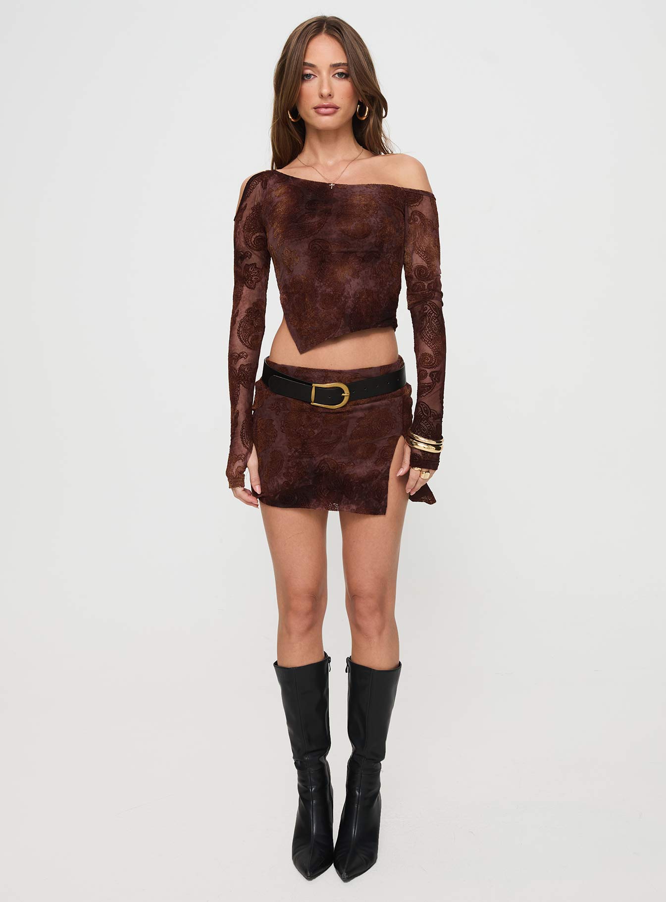 Jalis One Shoulder Set Paisley、mySite、solidvoid