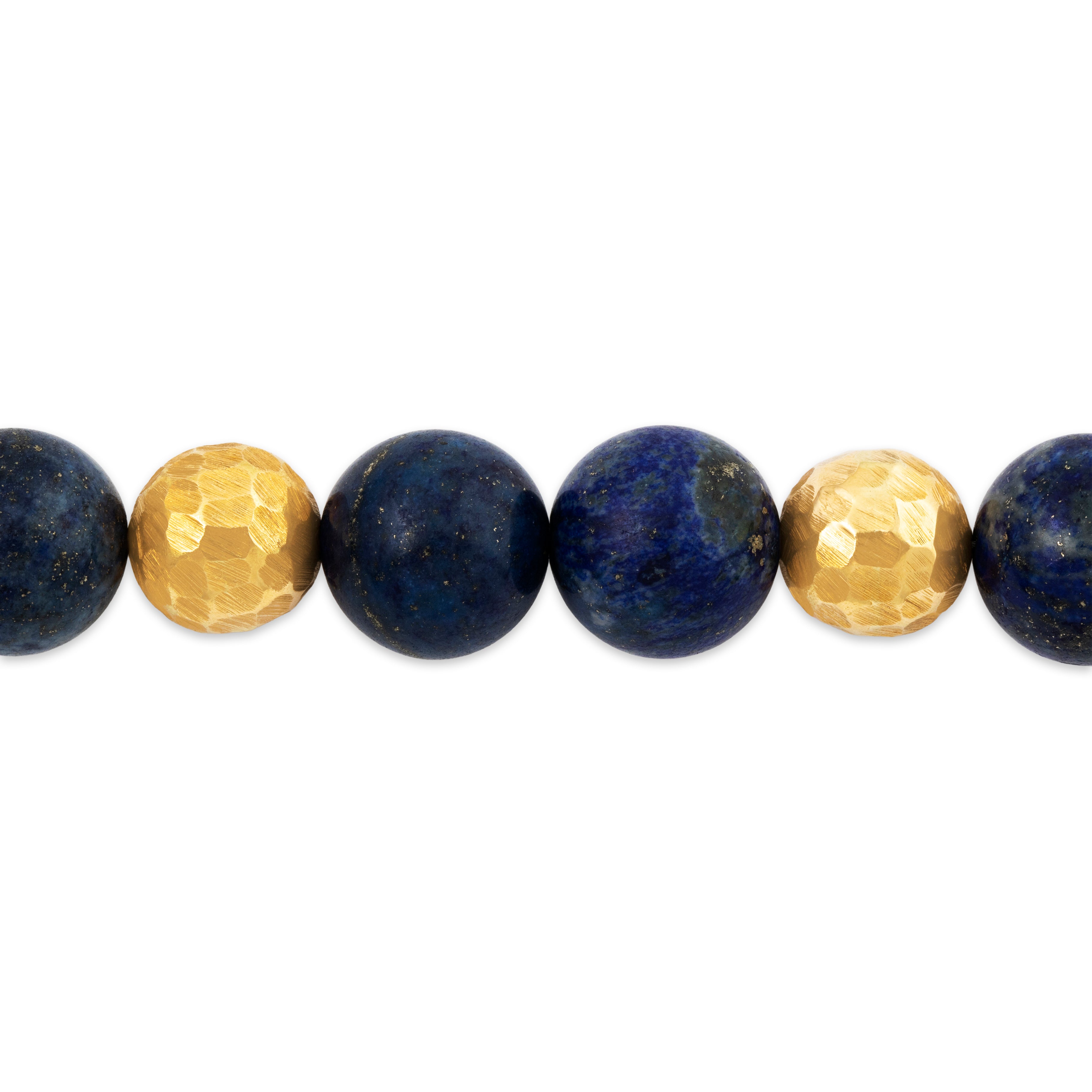 Vintage 18k Yellow Gold Denim Lapis Lazuli Statement Bead Bracelet 6.5、mySite、hinf8tx79