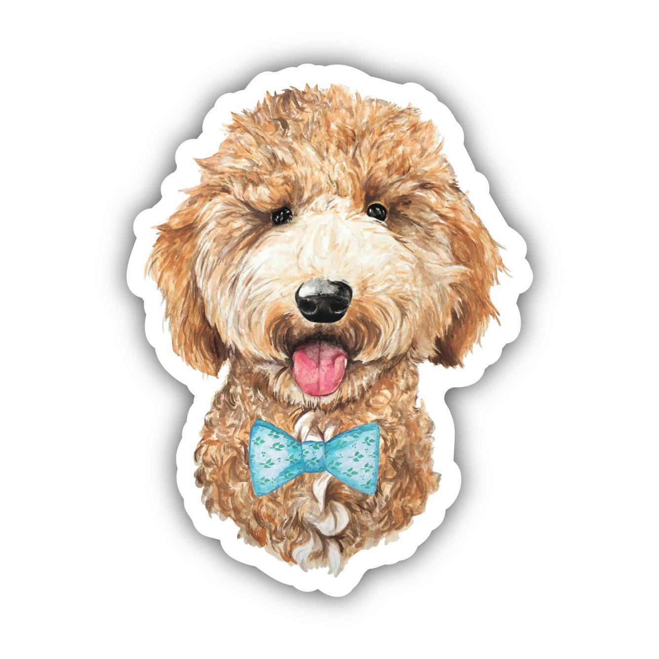  Goldendoodle With Bow Tie Sticker、mySite、elrpsem3k
