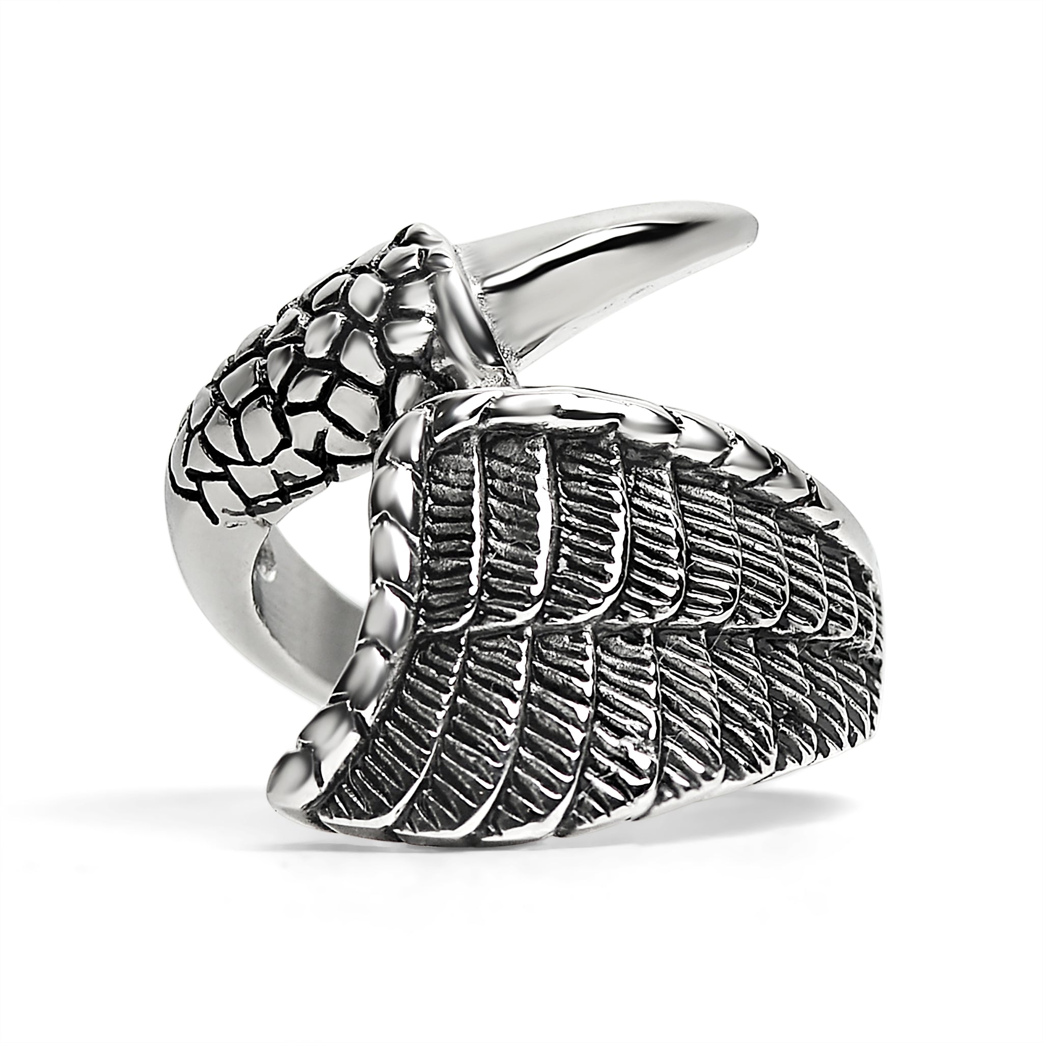 Stainless Steel Dragon Claw And Angel Wing Ring / SCR4007、mySite、dreamappss
