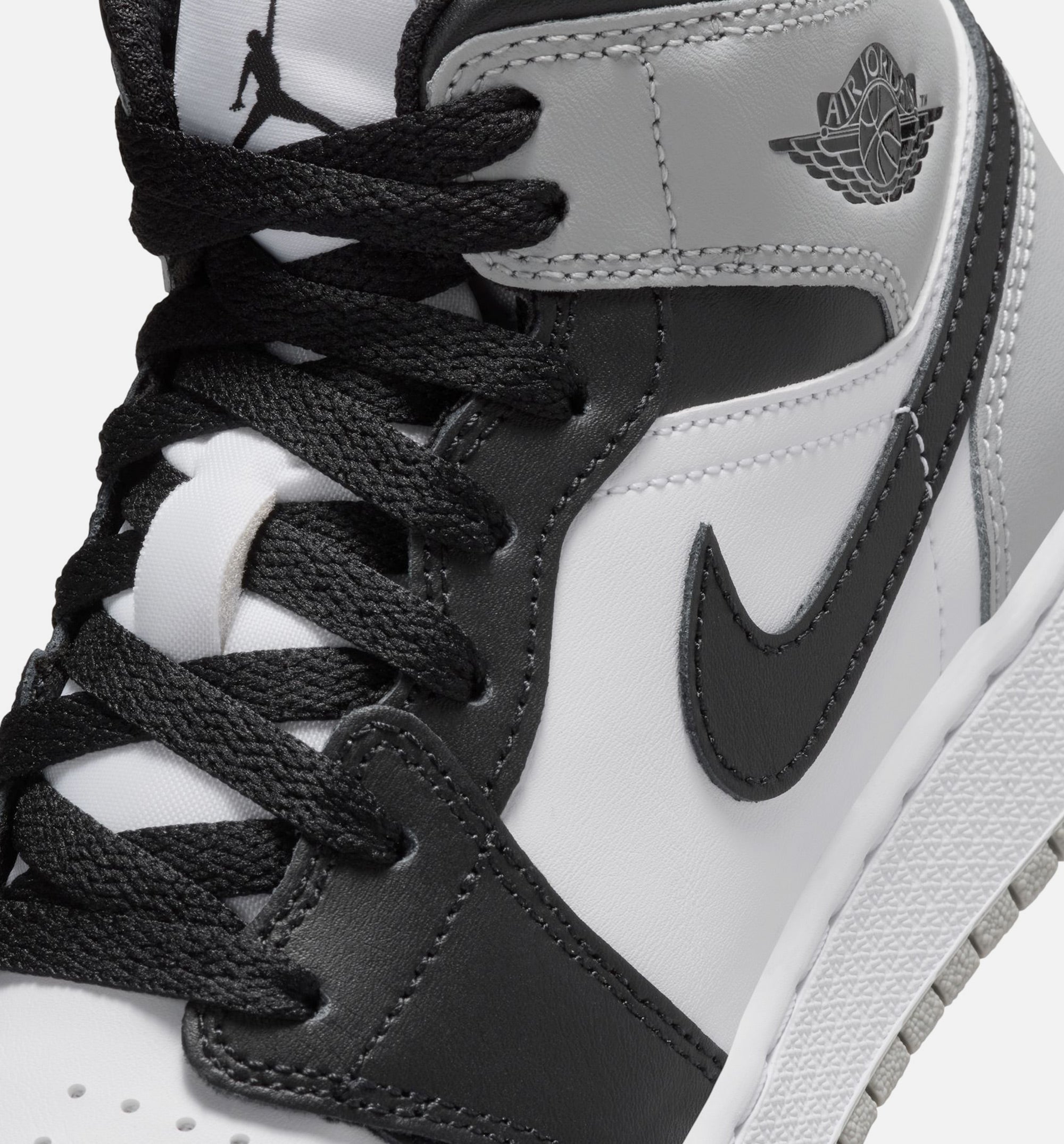 Air Jordan 1 Mid Grade School Lifestyle Shoe - White/Light Smoke Grey/Black、mySite、dreamappss