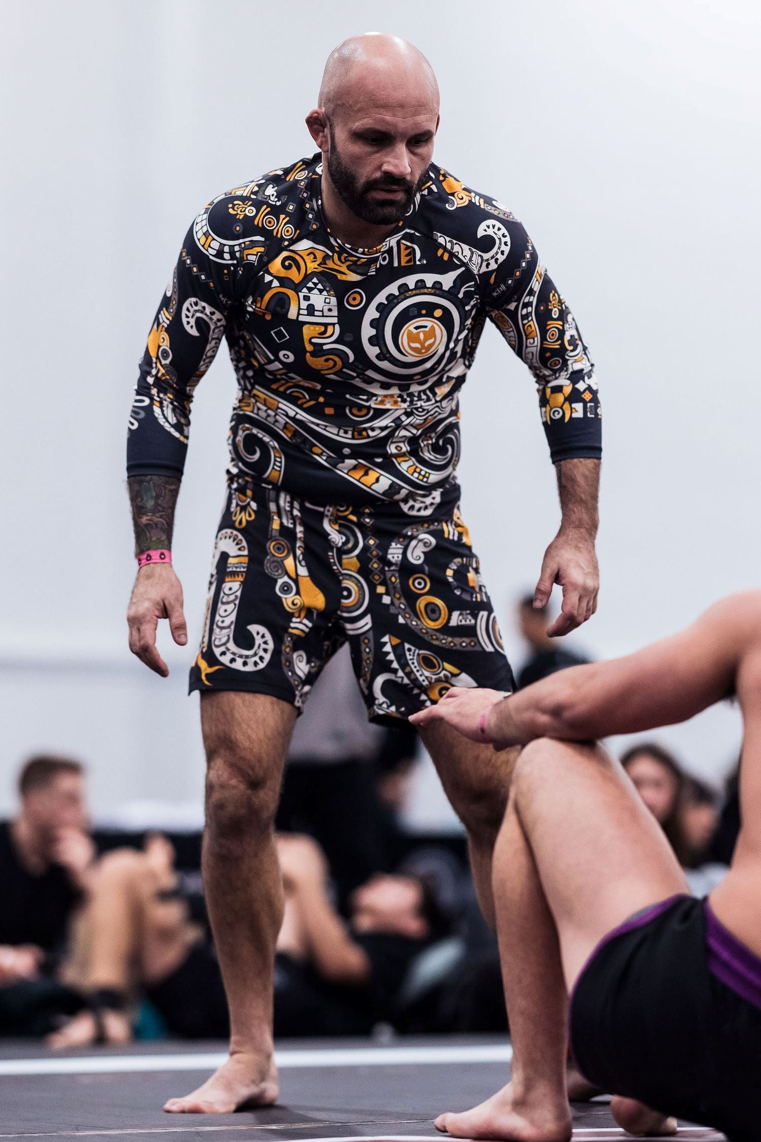 Men's Tribal Serpent Jiu Jitsu Rashguard - 3/4 Sleeve、mySite、gigharbornorthrealestate