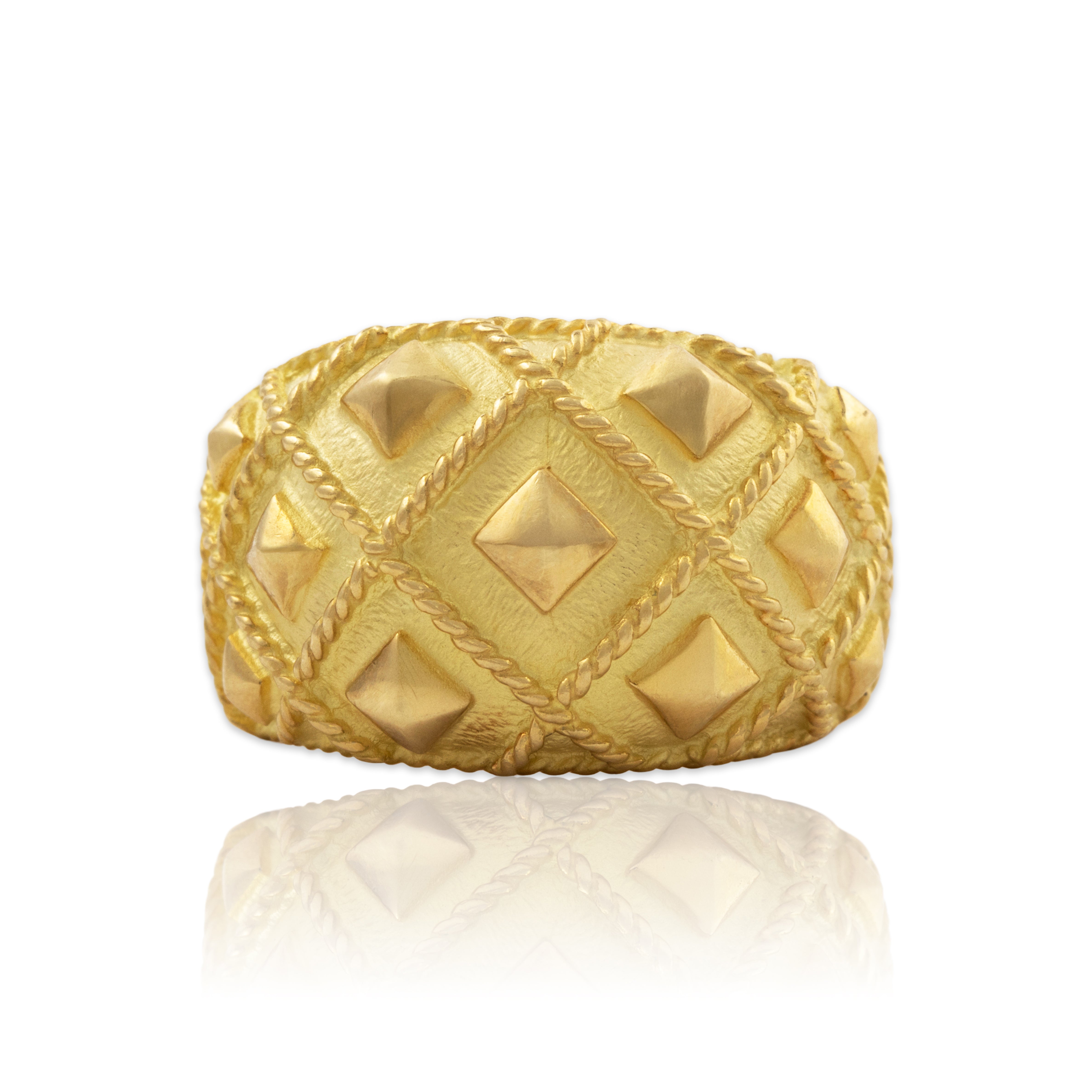 Vintage 18k Yellow Gold Dome Statement Ring 8.50、mySite、hinf8tx79