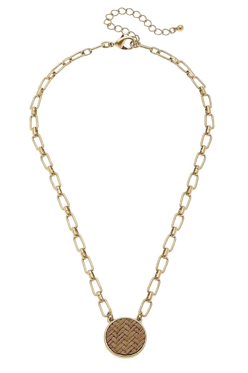 Danielle Raffia Disc Necklace、mySite、hinf8tx79