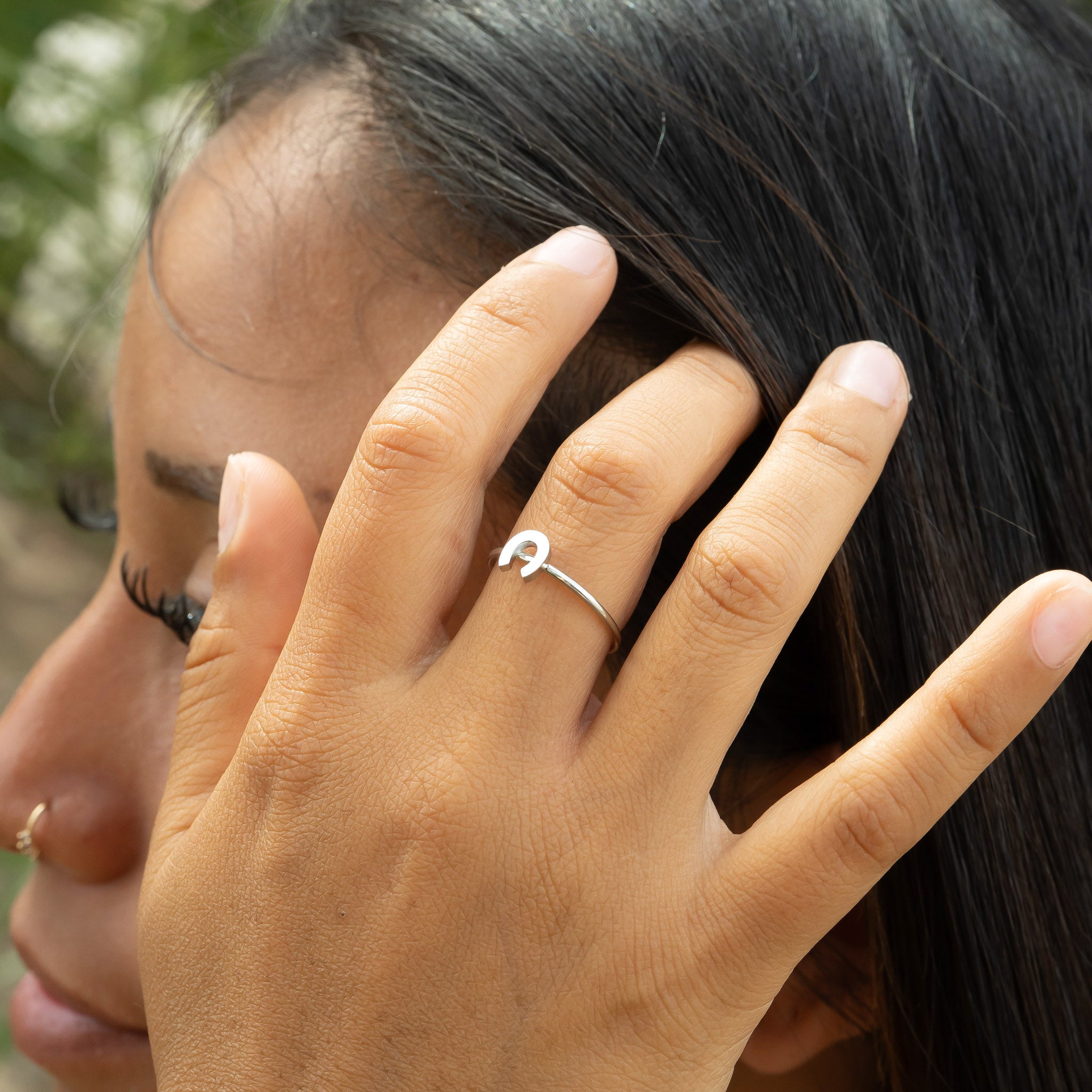 18K Gold PVD Stainless Steel Horseshoe Symbol Ring / ZRJ0001、mySite、dreamappss