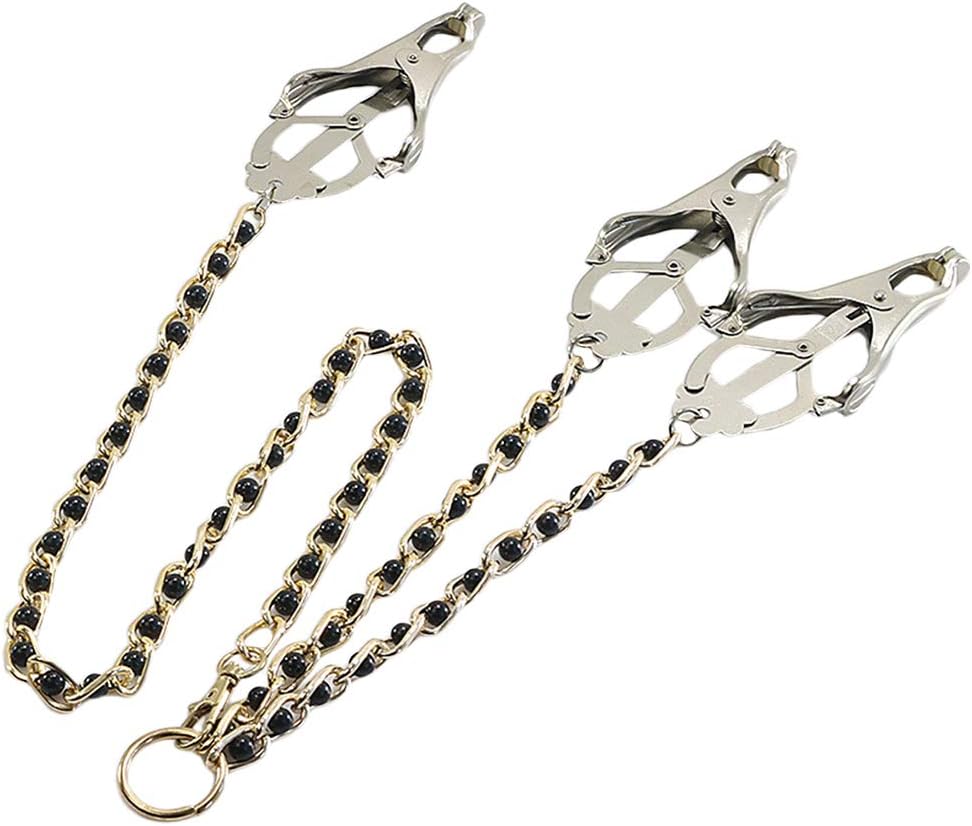 3 Headed Nipple & Labia Clamp Chain | Fetish | Metal、mySite、bottomscart