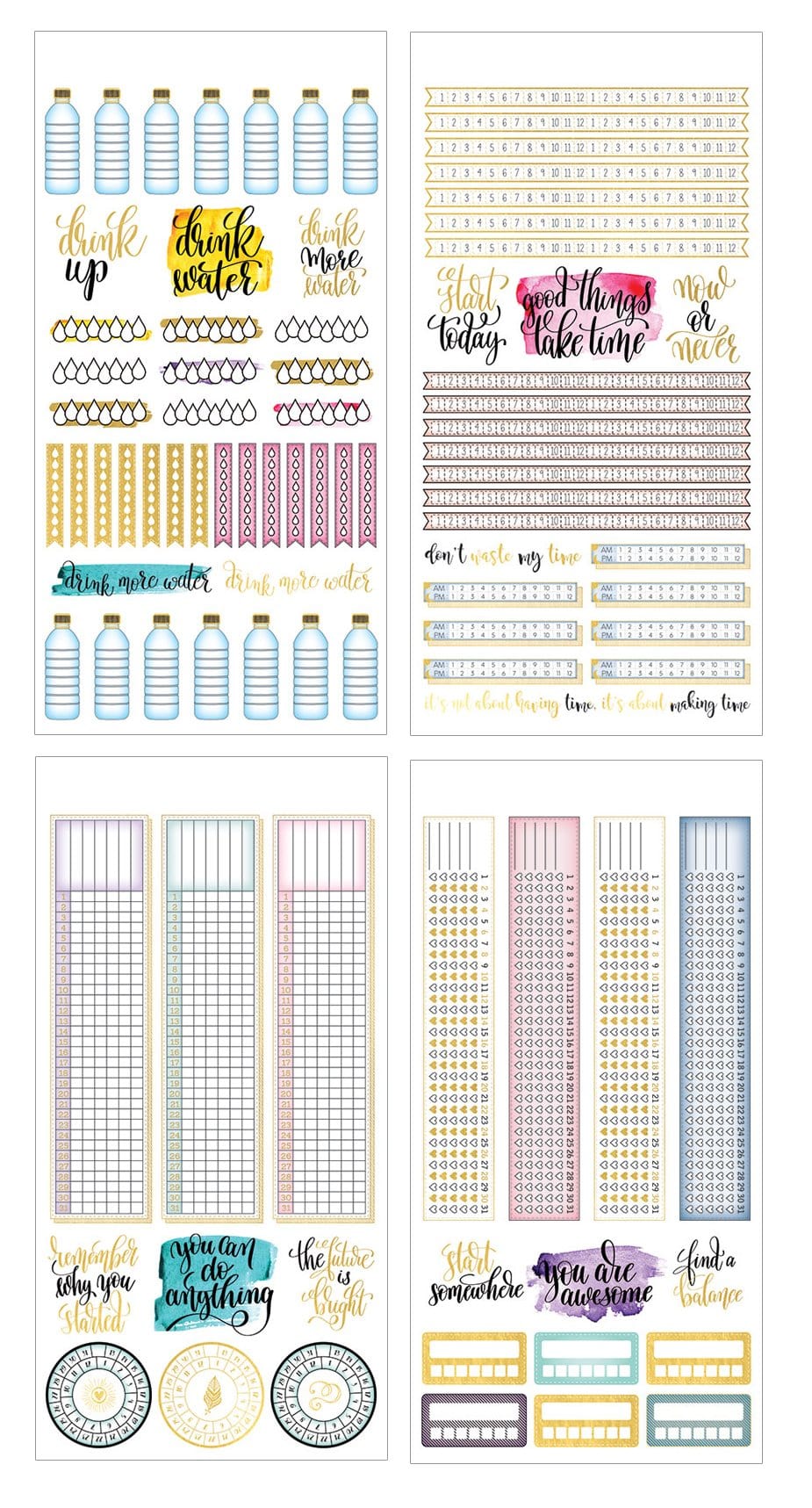  Planner Stickers - Trackers Creative、mySite、ghnorth