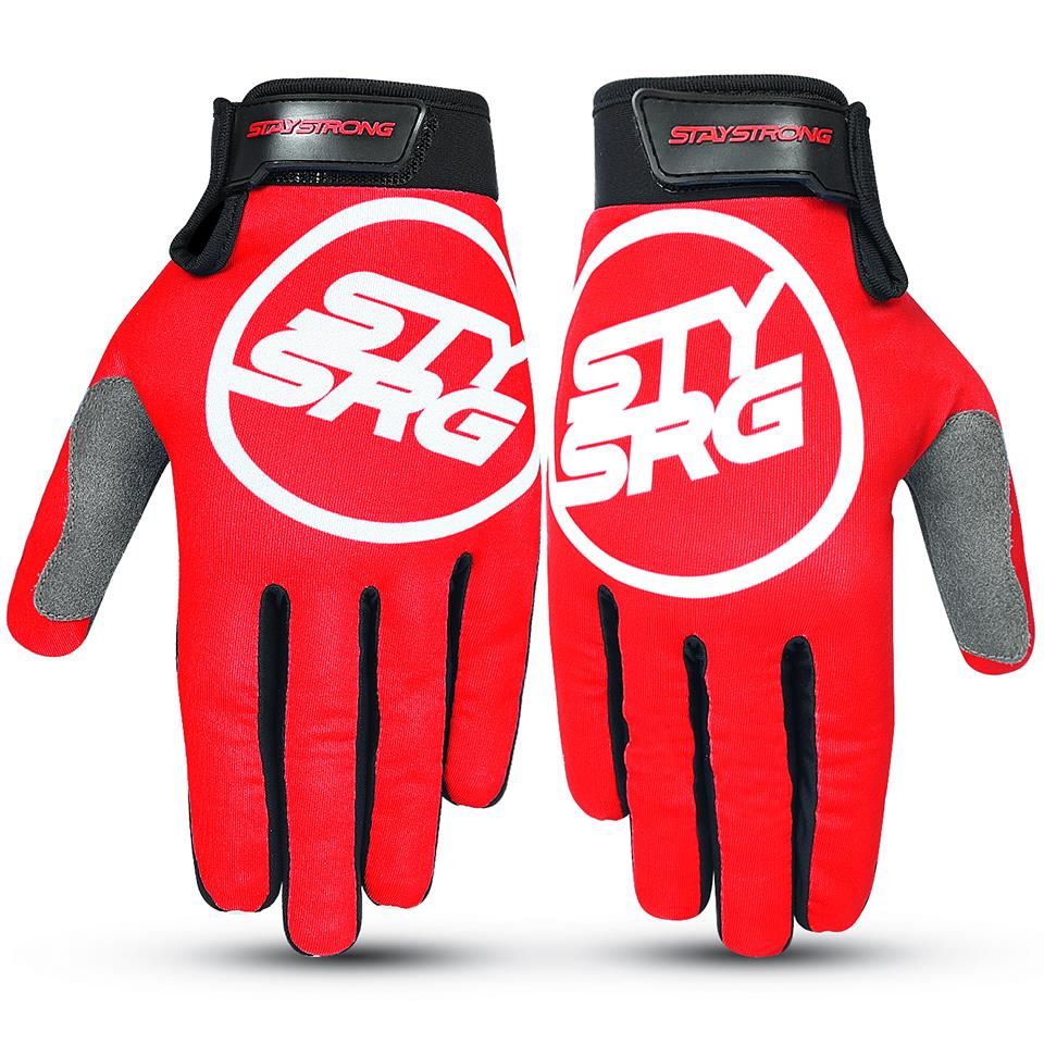  Stay Strong Staple 3 Gloves - Red、mySite、merchandisen