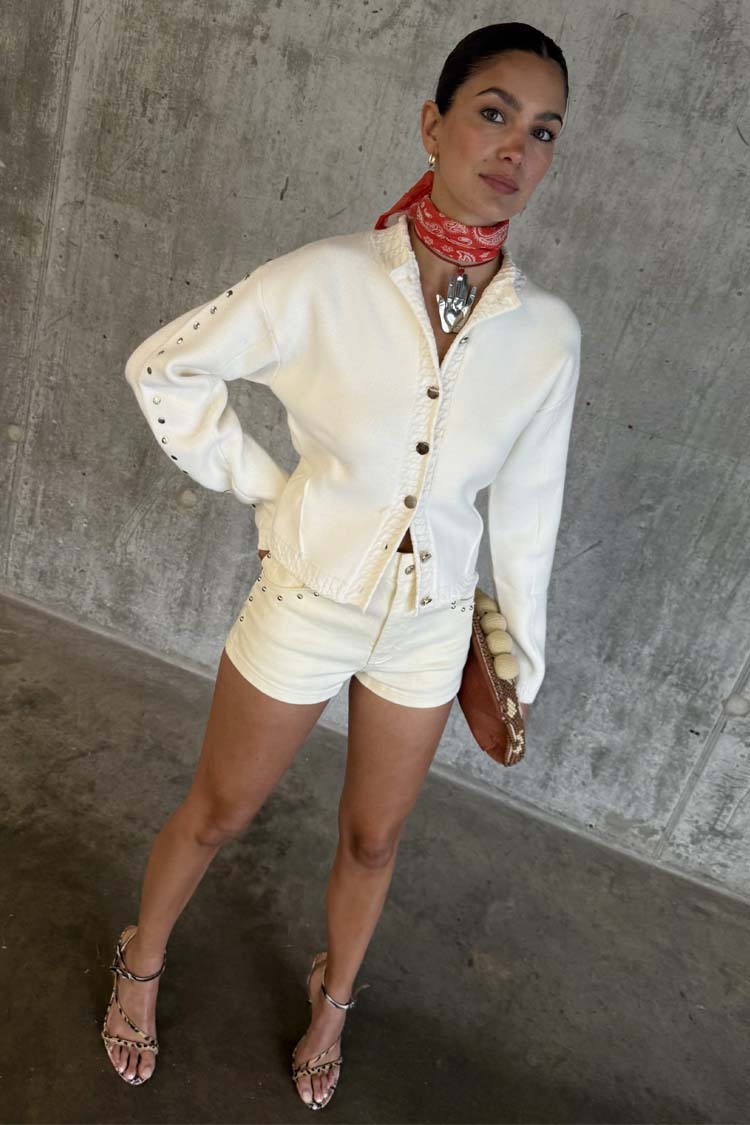 Ecru Studded Hot Pant、mySite、solidvoid