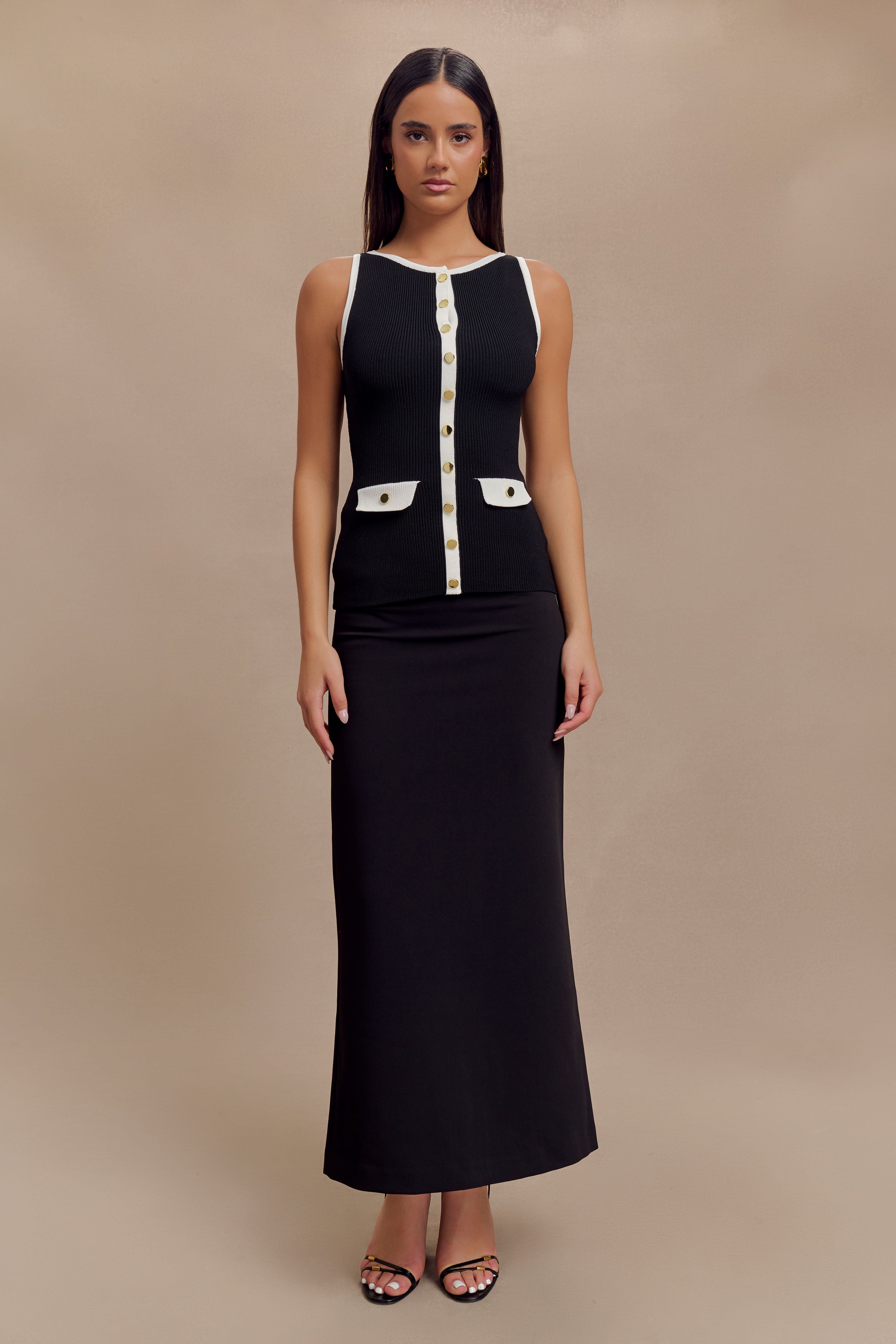 Sawyer Longline Top - Black/White、mySite、solidvoid