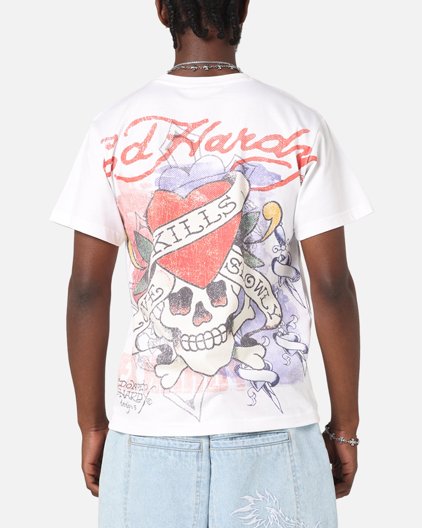 Ed Hardy Love Kills Slowly Vintage T-Shirt White、mySite、zt4zffjzw