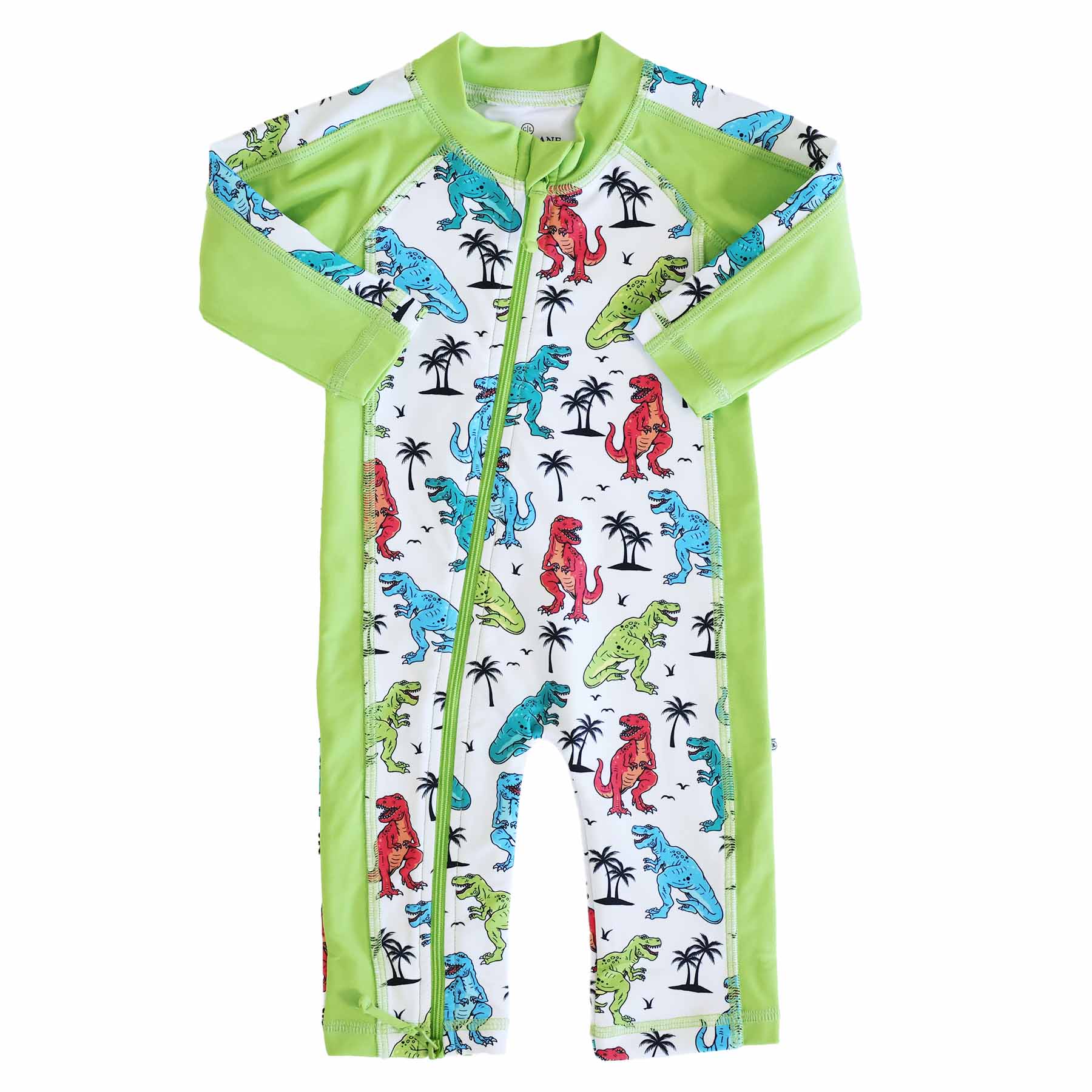  Long Sleeve Rash Guard Swim Romper Full Length | Tropical T-Rex、mySite、layawaytickets
