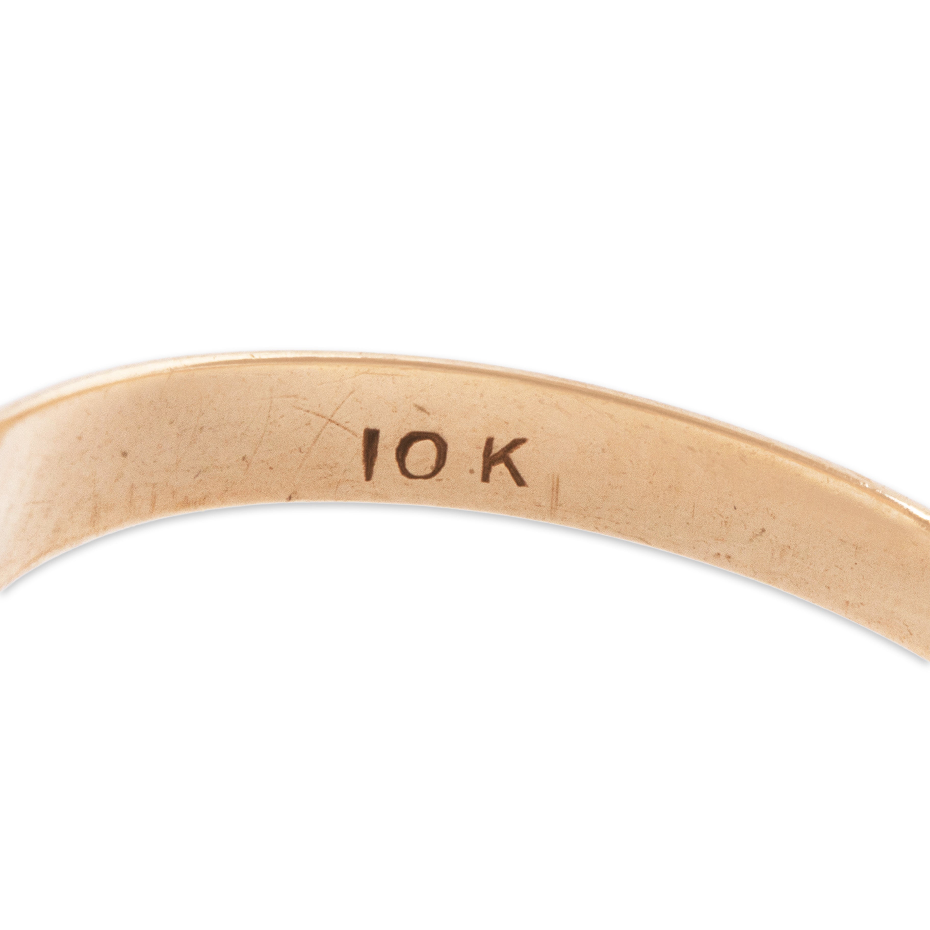 Antique Victorian 10k Rosy Yellow Gold Diamond Red Glass Trio Ring 7.75、mySite、hinf8tx79