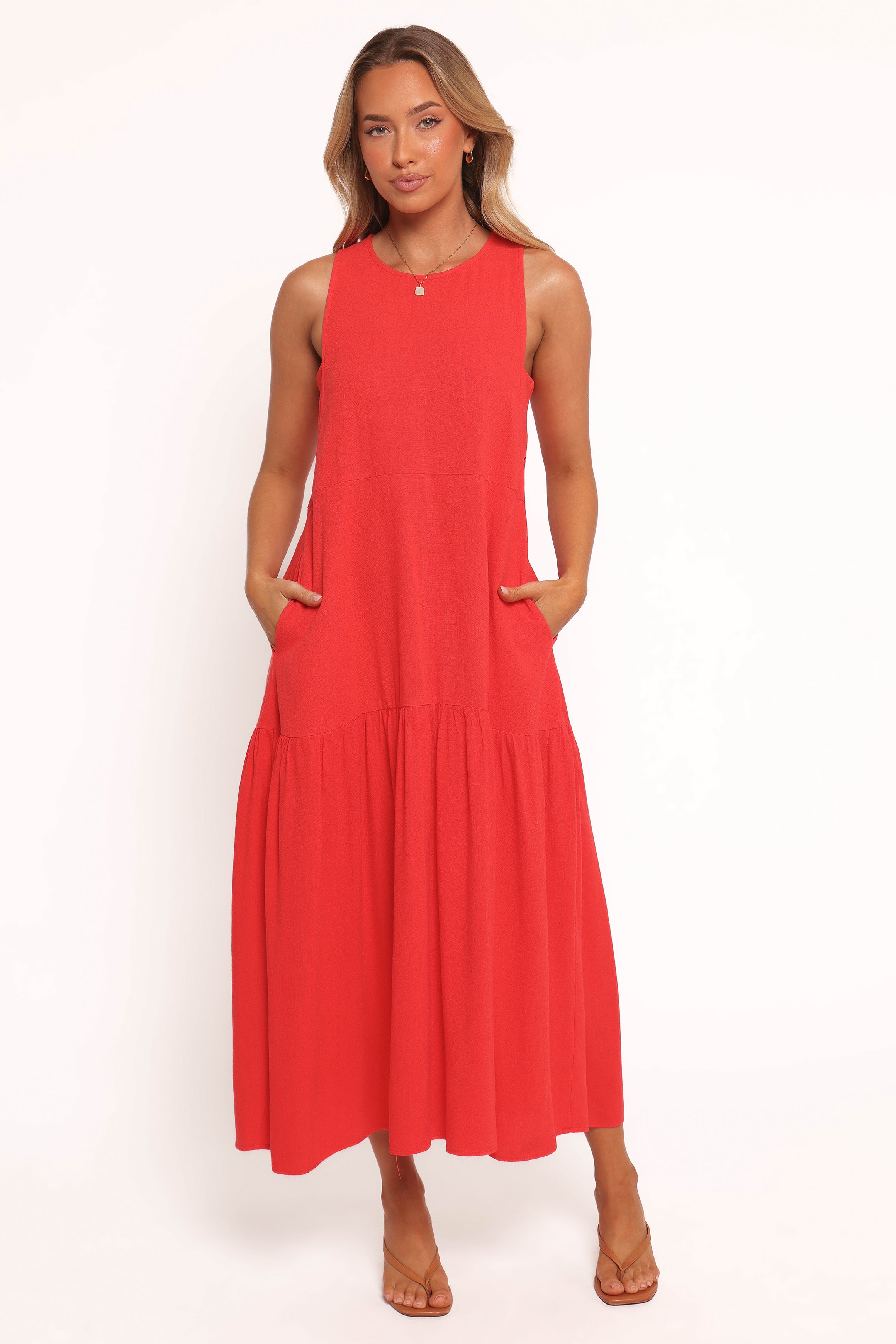 Almudena Midi Dress - Red、mySite、sugarbowlscore