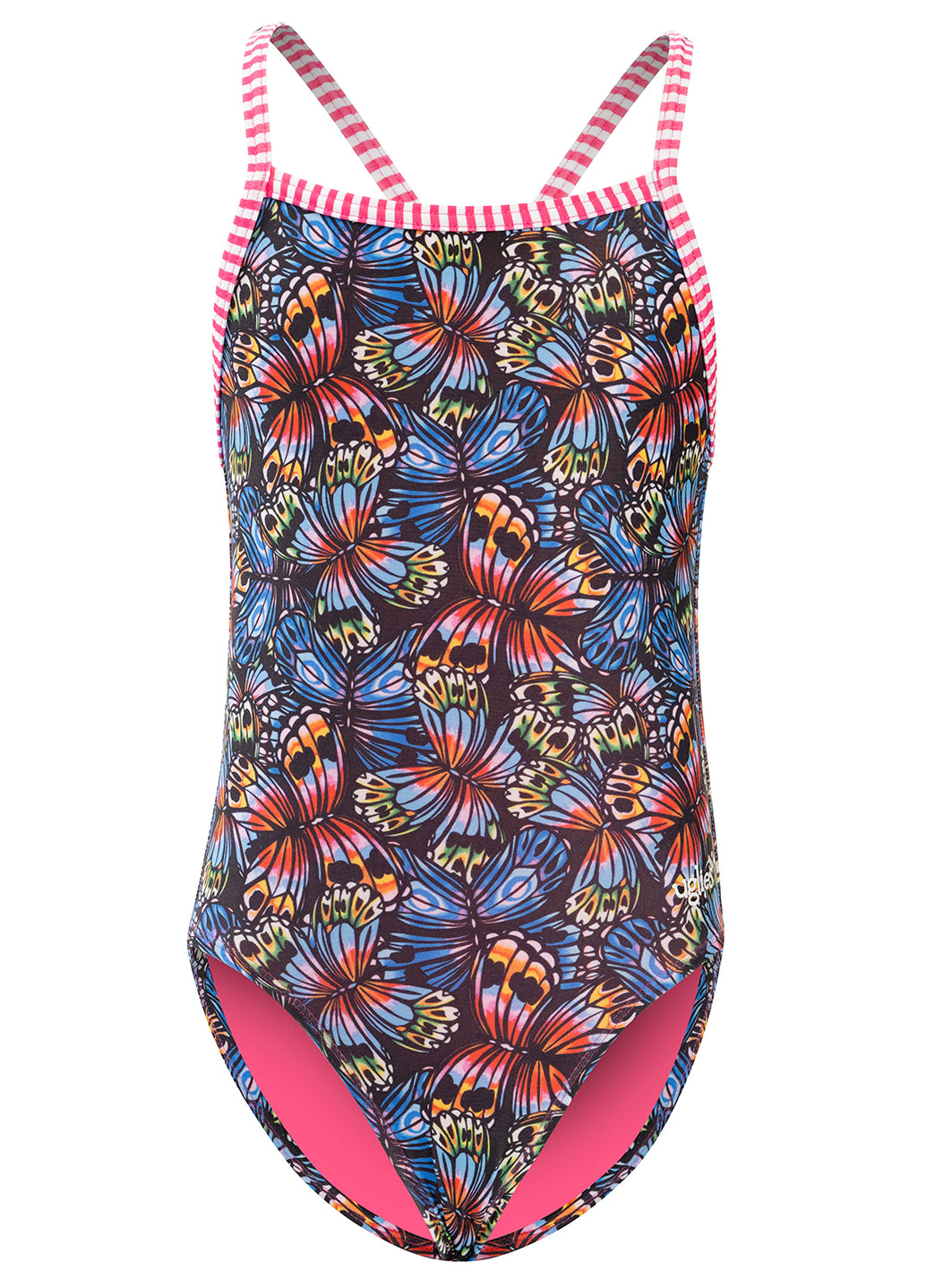 Dolfin Uglies Girls' Flutter By Print One Piece Swimsuit (Big Kid)、mySite、noshort