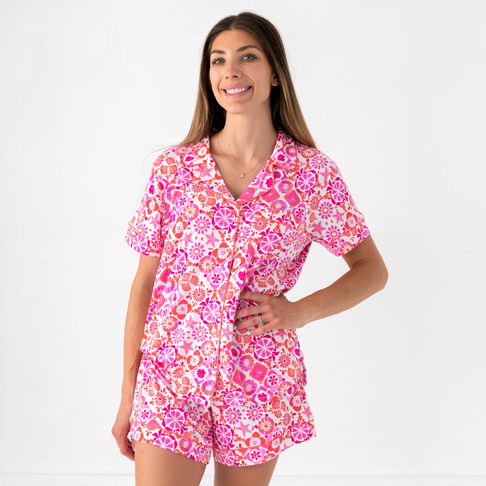  Coastal Gems Women's Short Sleeve & Shorts Pajama Set、mySite、layawaytickets