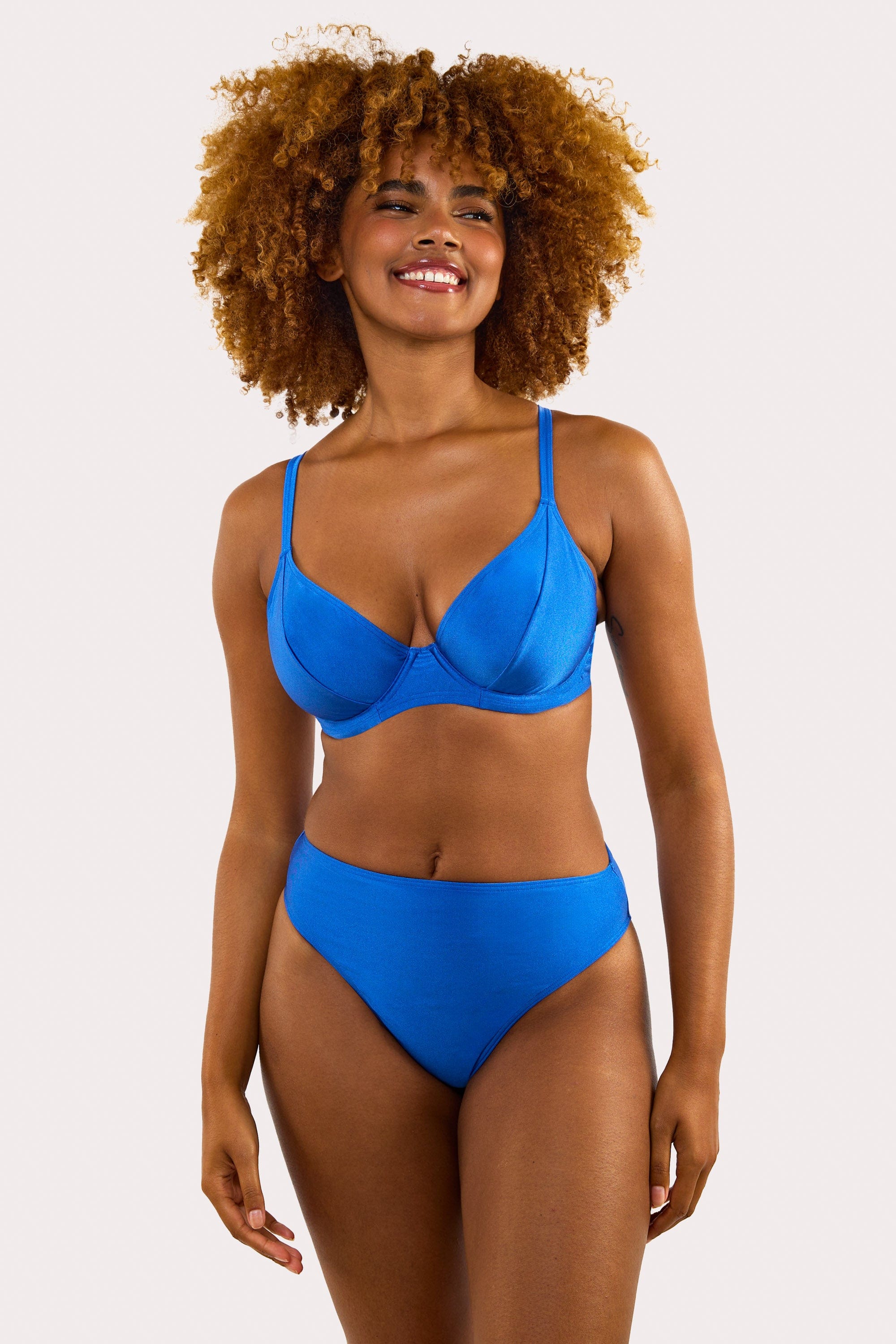 Sadie Fuller Bust Cornflower Blue Underwired Plunge Bikini Top、mySite、bengalsvssteelers