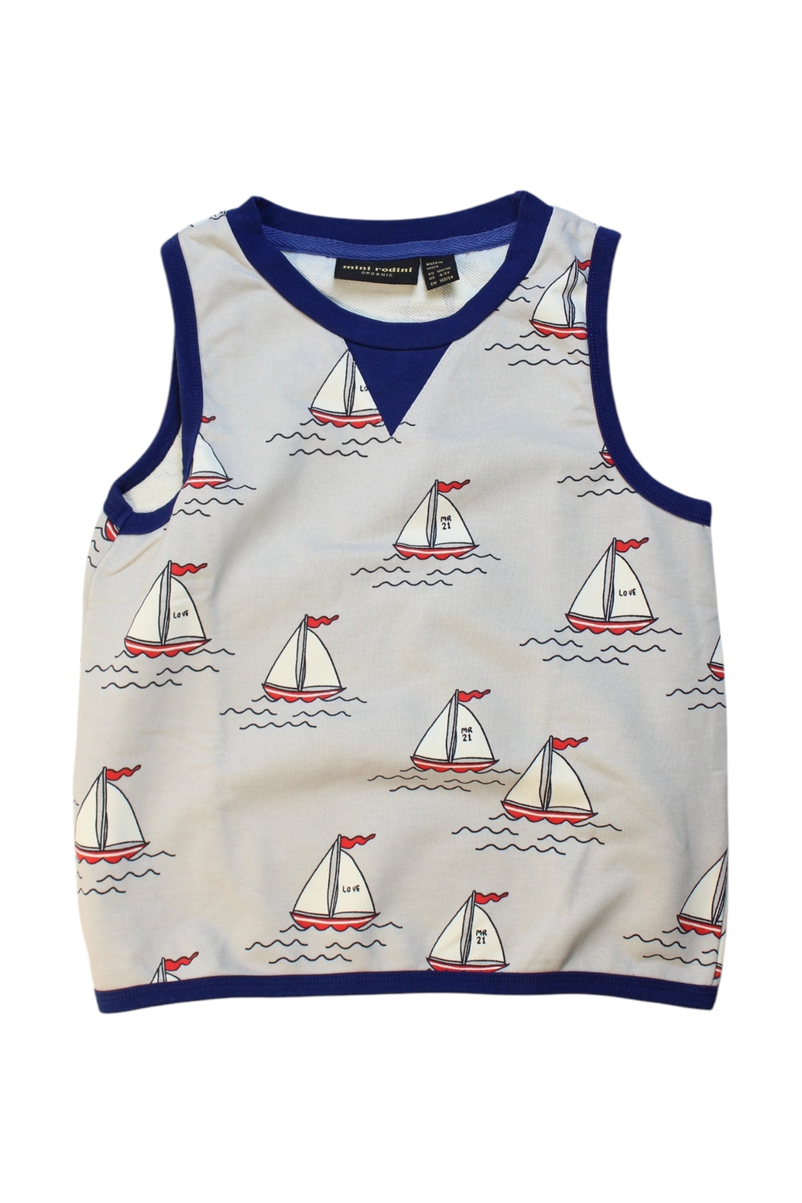 Mini Rodini Sailboat Sleeveless Top 5T、mySite、g9winljtr