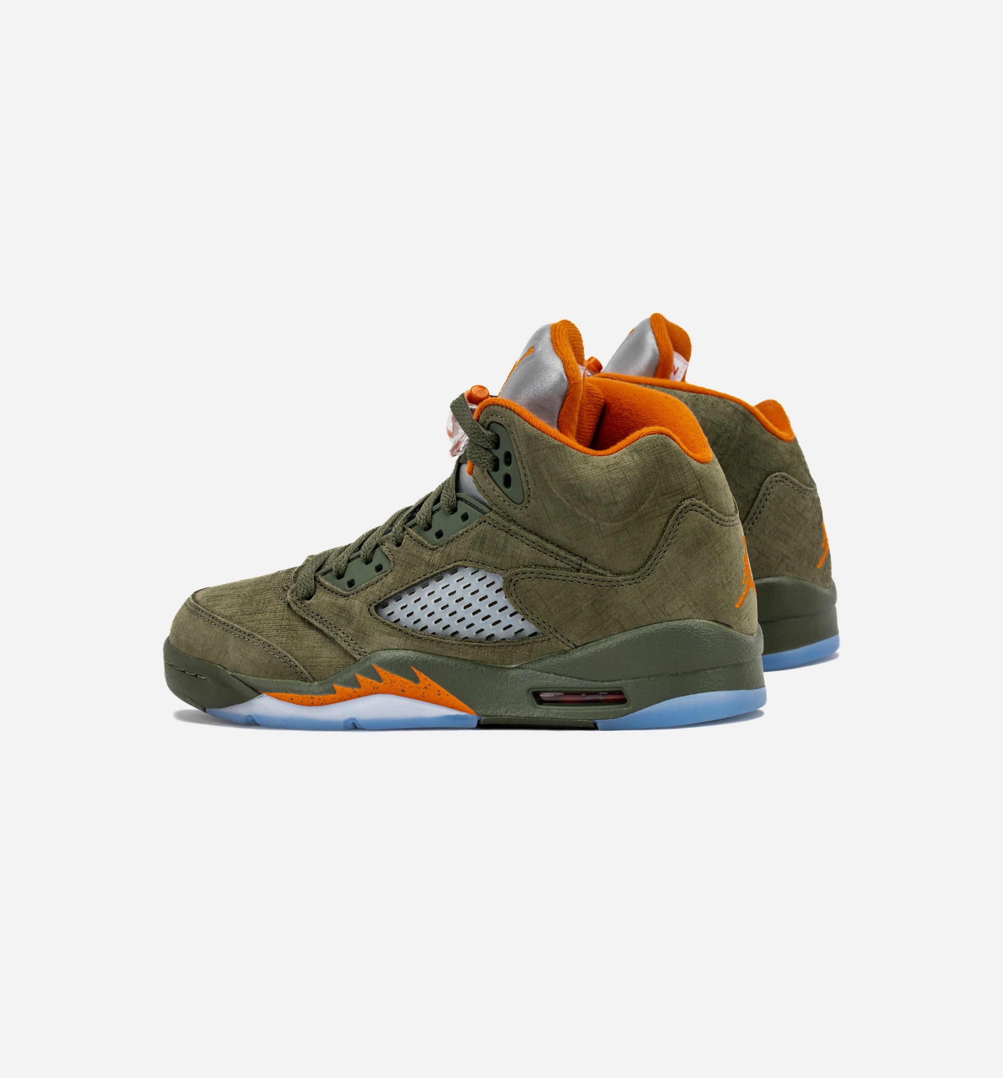Air Jordan 5 Retro Grade School Lifestyle Shoe - Army Olive/Solar Orange、mySite、dreamappss