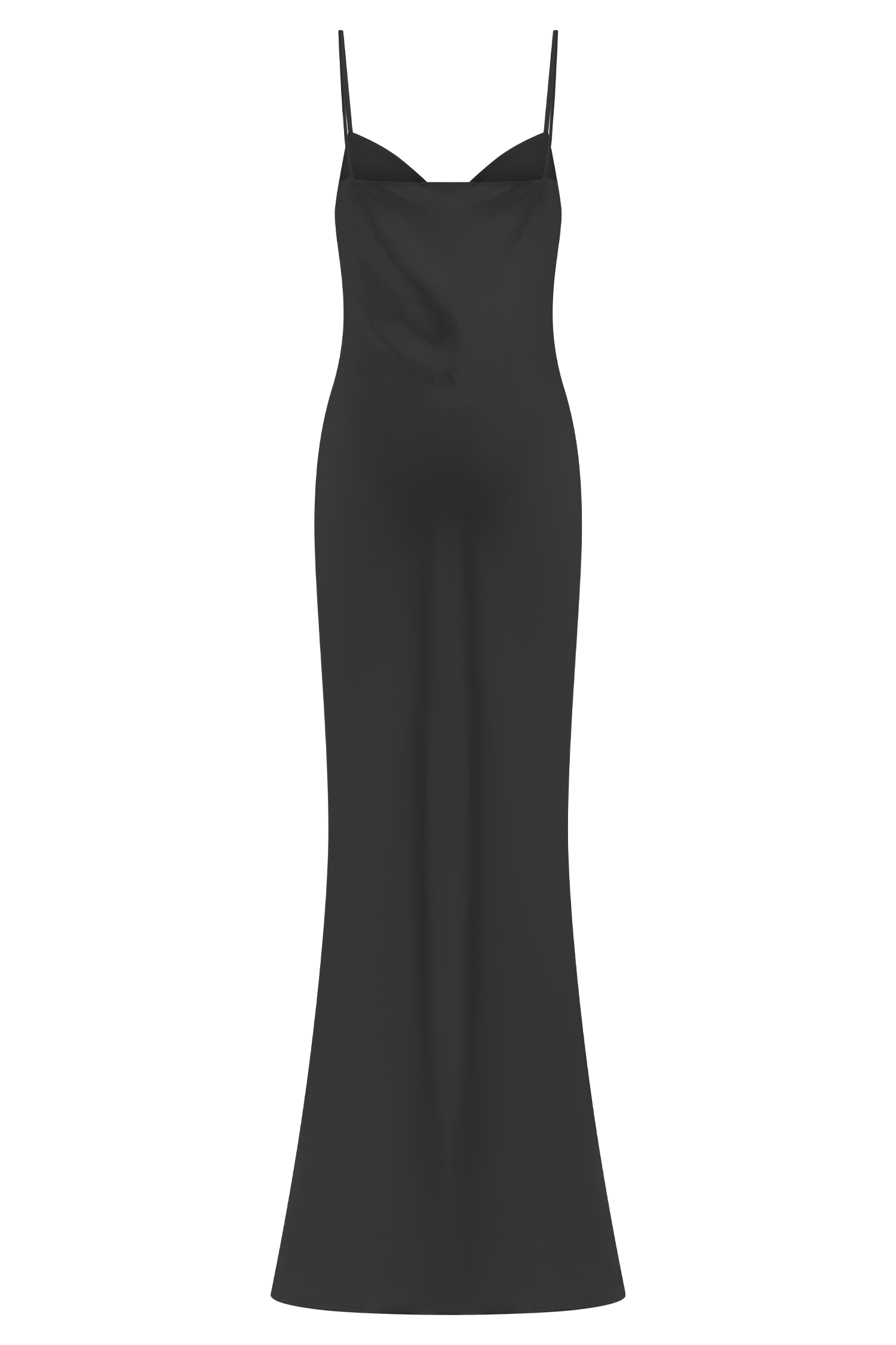 Lilly Sweetheart Satin Maxi Dress - Black、mySite、solidvoid