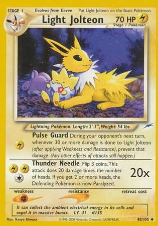 Light Jolteon (48/105) Neo Destiny Unlimited、mySite、waistdrama