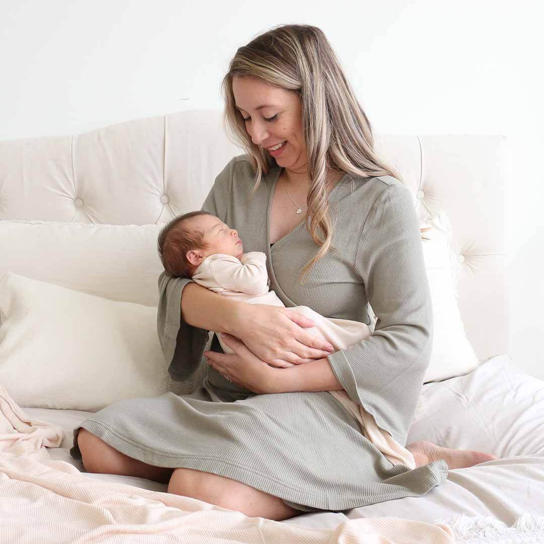  Eucalyptus Bamboo Waffle Knit Maternity Robe、mySite、layawaytickets