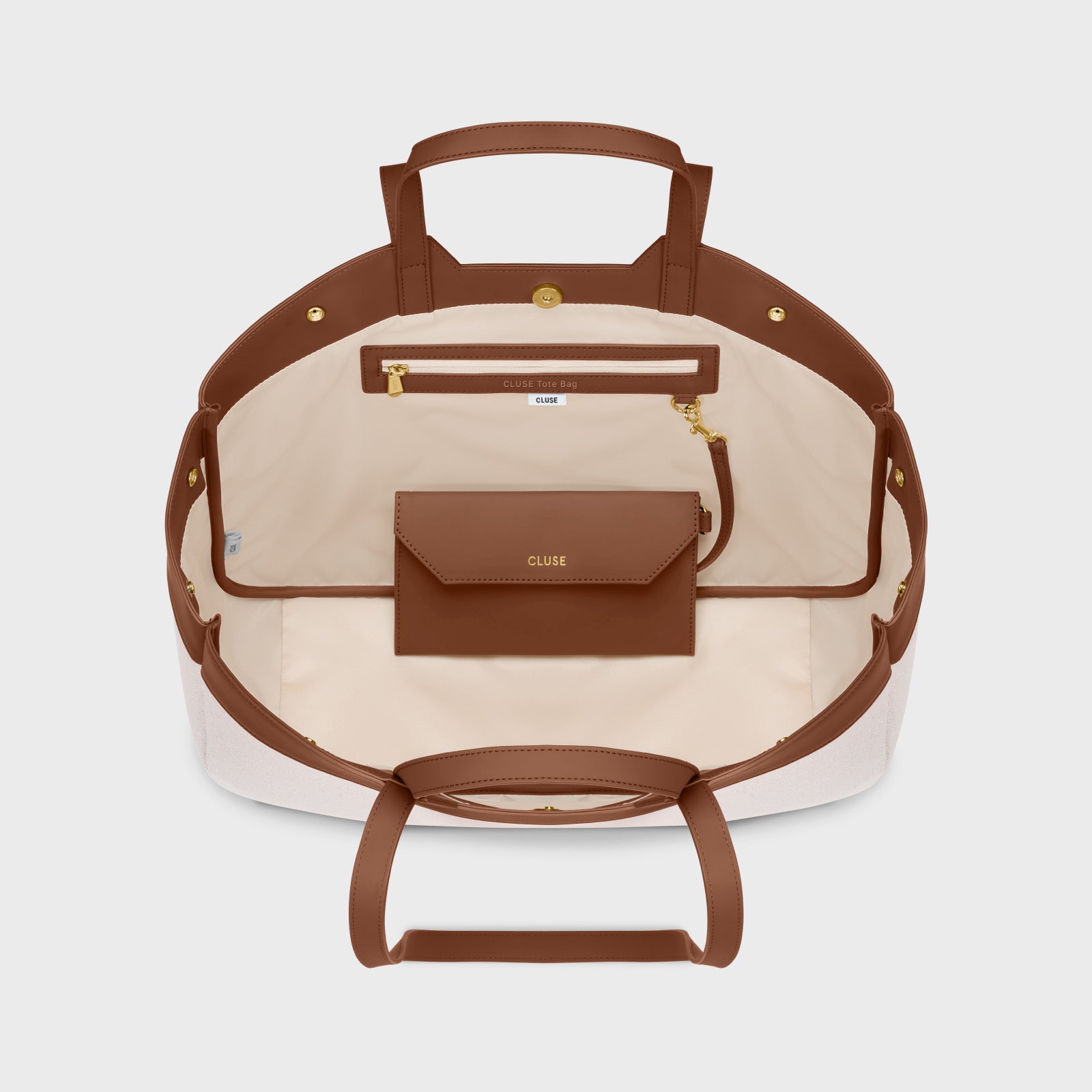 Tote Bag, Beige, Brown Colour、mySite、botmansion
