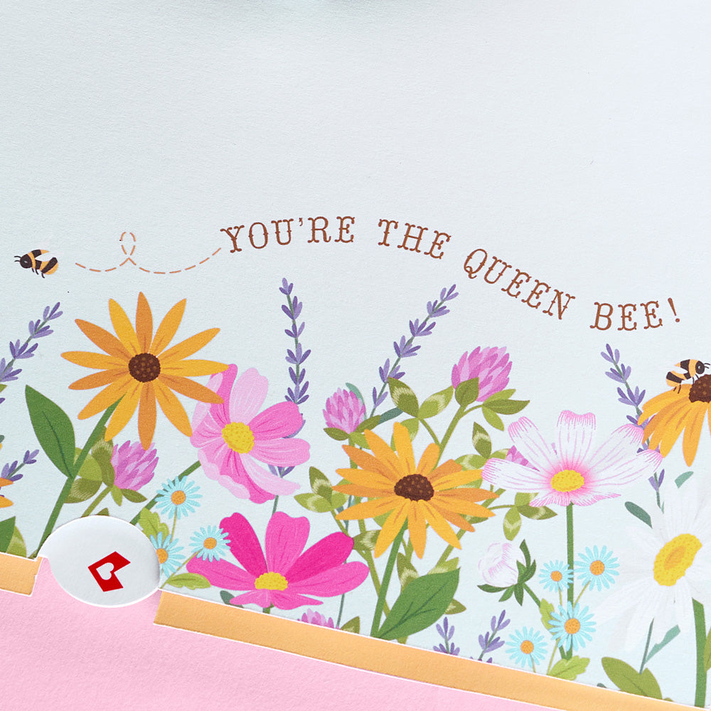 'Bee-u-tiful Mom' Queen Bee Plushpop Card、mySite、solidvoid