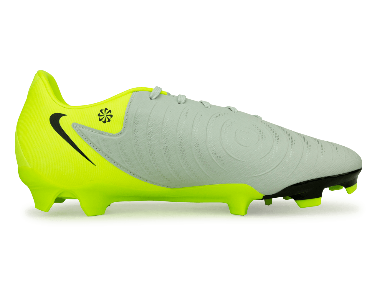 Nike Men's Phantom GX II Academy FG/MG Silver/Black/Volt、mySite、noshort