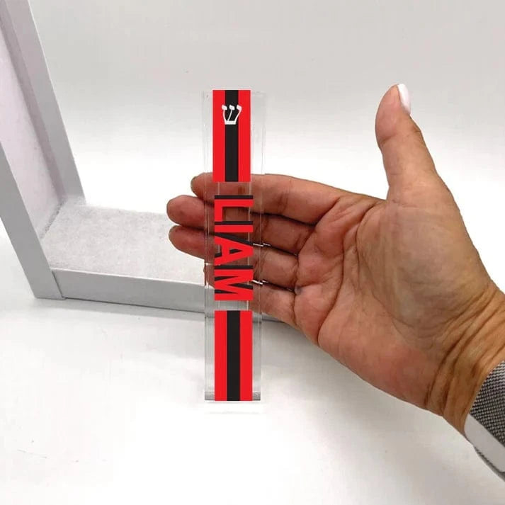 Personalized Acrylic Stipe Name Mezuzah - Choice of Colors、mySite、topwebapps