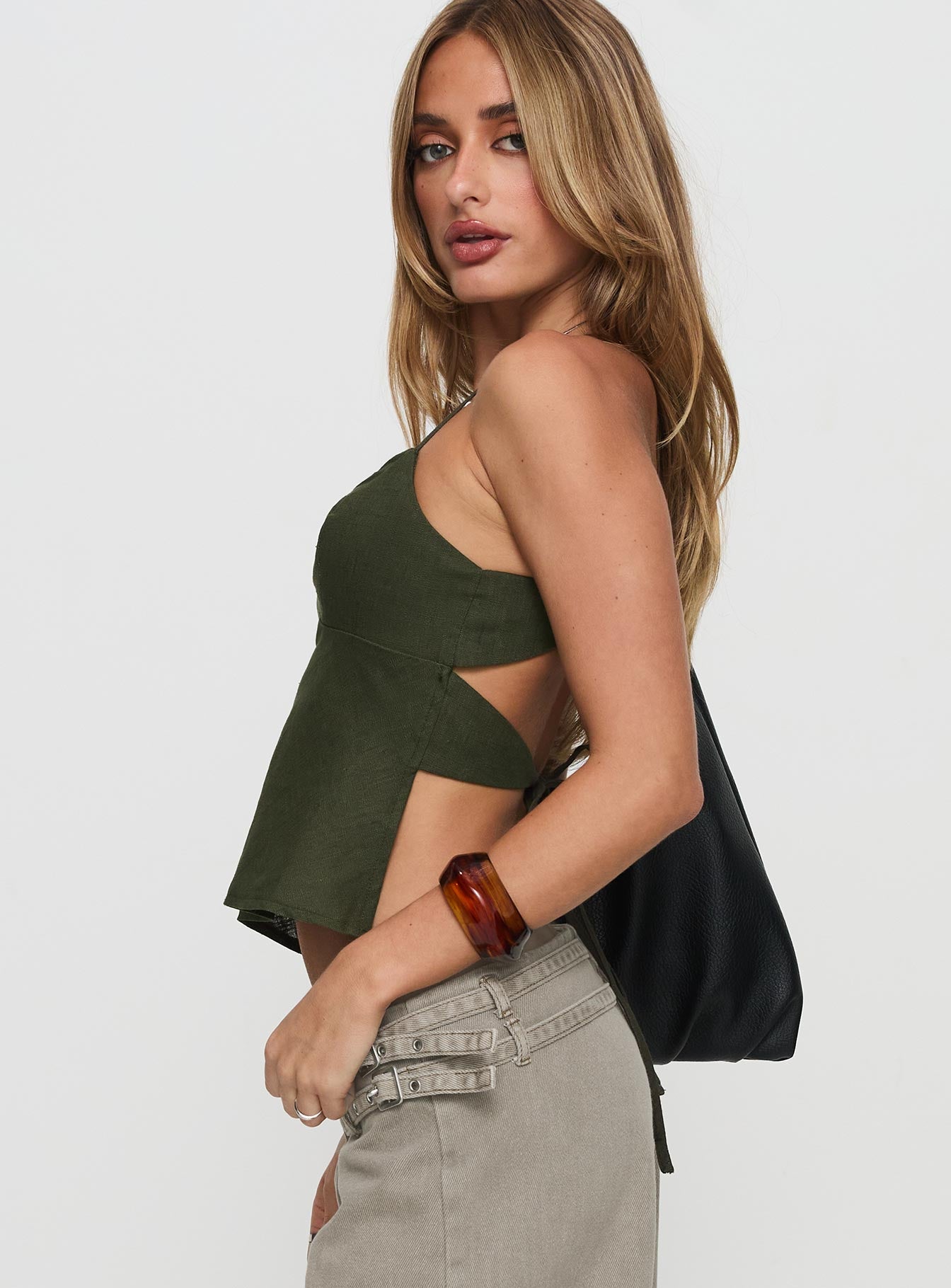 Hopelessly Devoted Top Forest Green、mySite、solidvoid