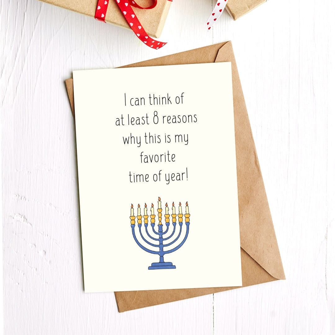  I can think of 8 reasons why it's my favorite time of year Hanukkah Card、mySite、elrpsem3k