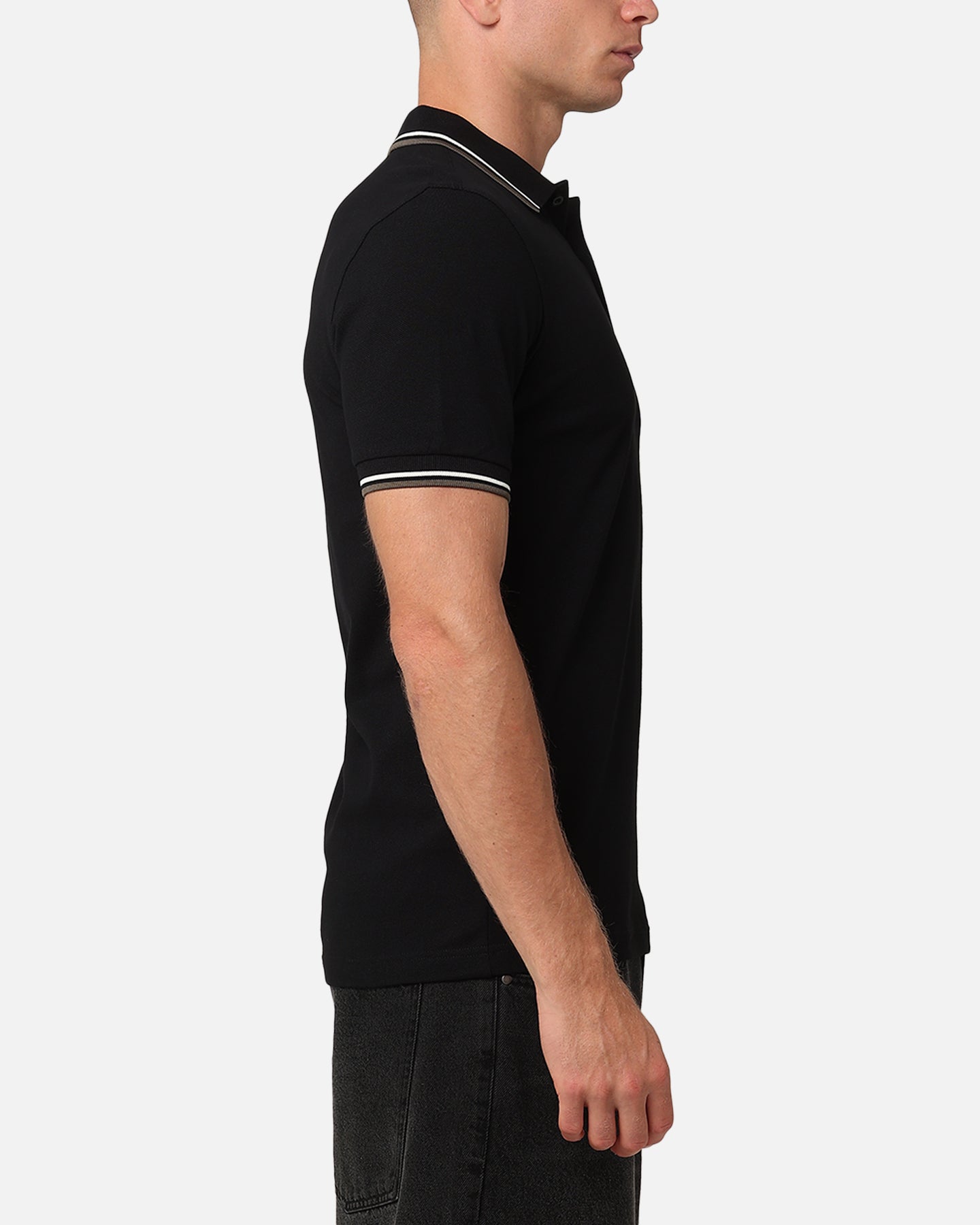 Fred Perry Twin Tipped Polo Shirt Black/Ecru、mySite、zt4zffjzw