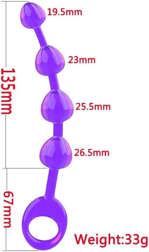 Anal Butt Plug Soft Rubber Beads | Purple、mySite、bottomscart