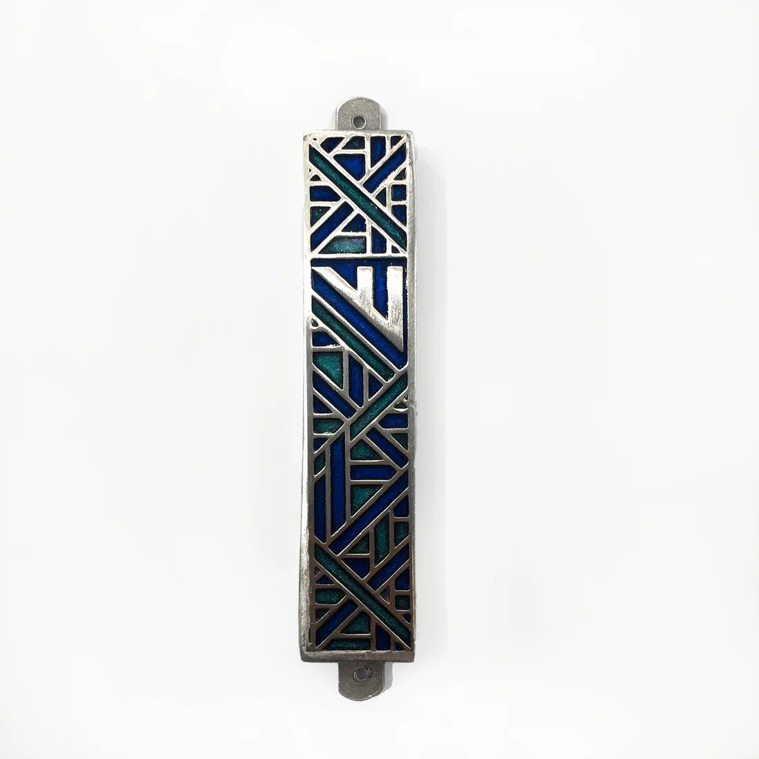  Blue & Teal Geometric Mezuzah、mySite、elrpsem3k