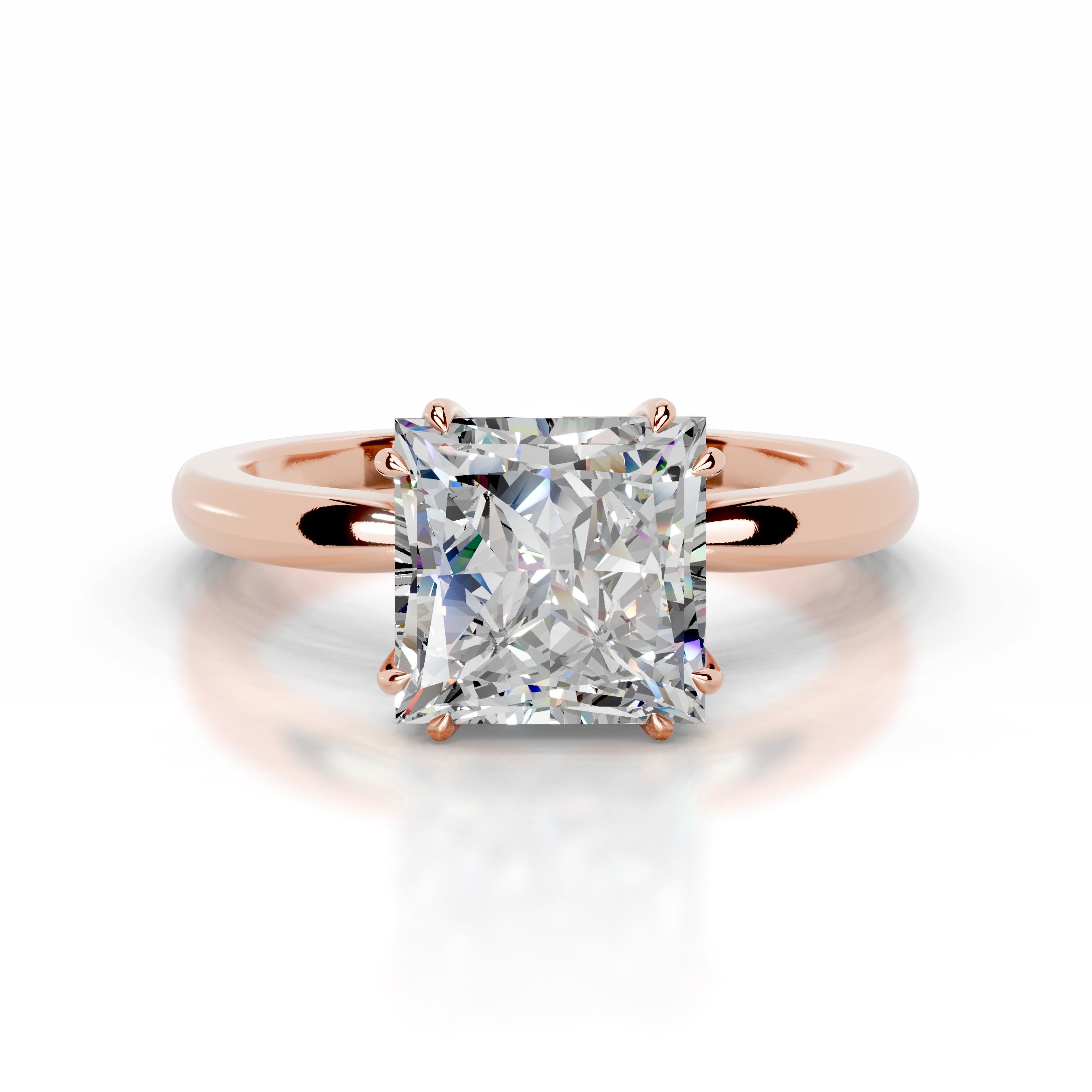 Collerina Moissanite & Diamond Ring - 14K Rose Gold、mySite、hinf8tx79