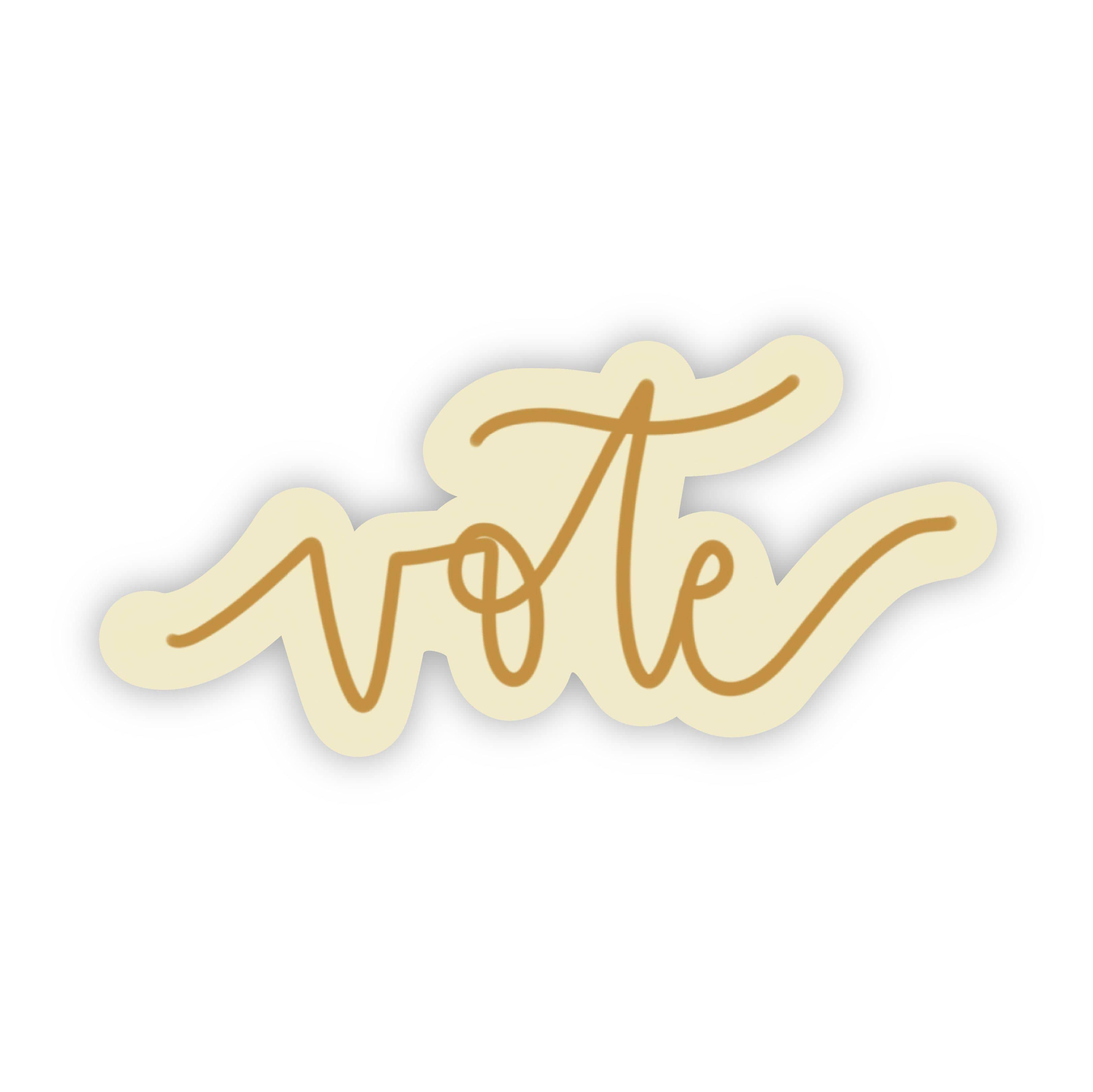  Vote Yellow Sticker - Caligraphy、mySite、elrpsem3k