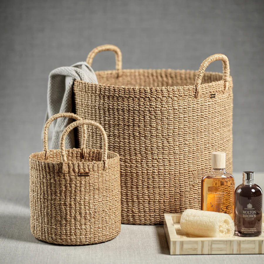  Camille Round Abaca Basket / Hamper、mySite、elrpsem3k