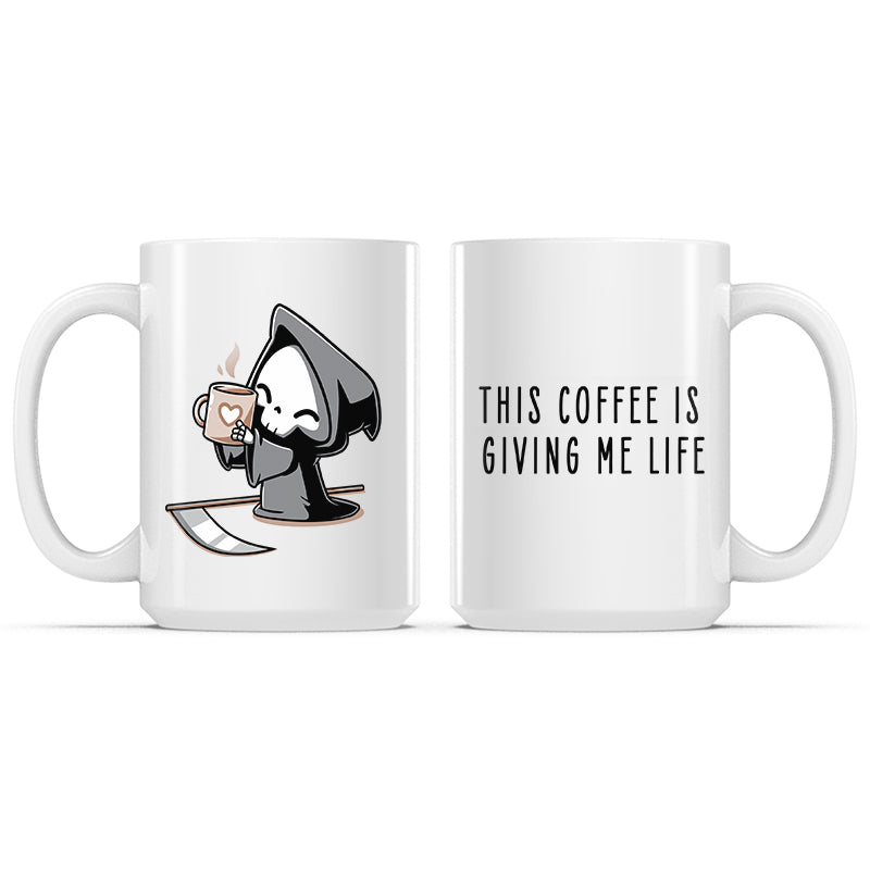 This Coffee Is Giving Me Life Mug、mySite、lovesweatpilates